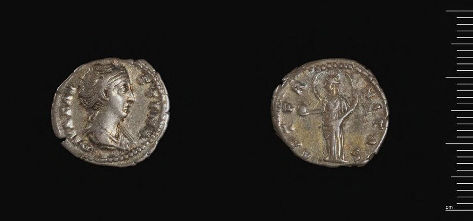 Denarius of Faustina I, Rome by Faustina I