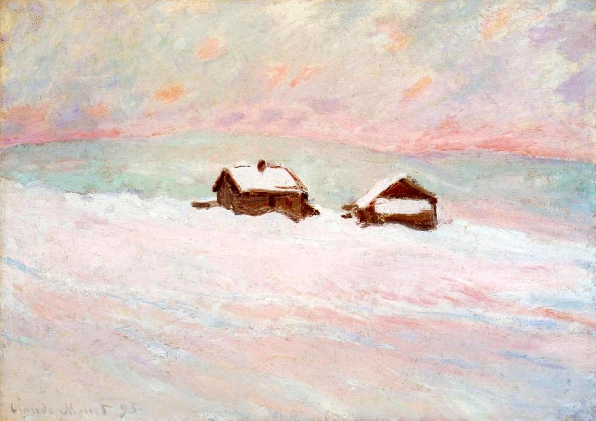 Houses in the Snow, Norway by Claude Monet