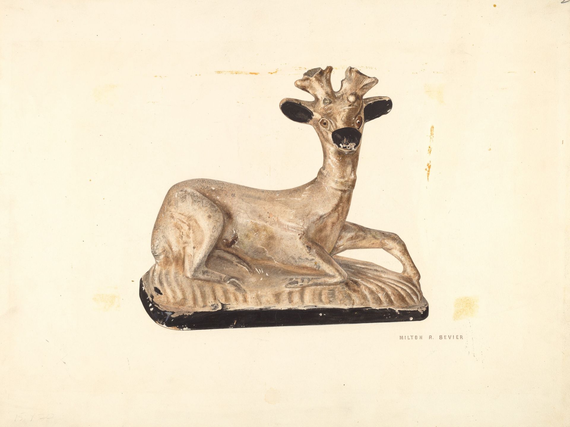 Chalkware Deer by Milton Bevier