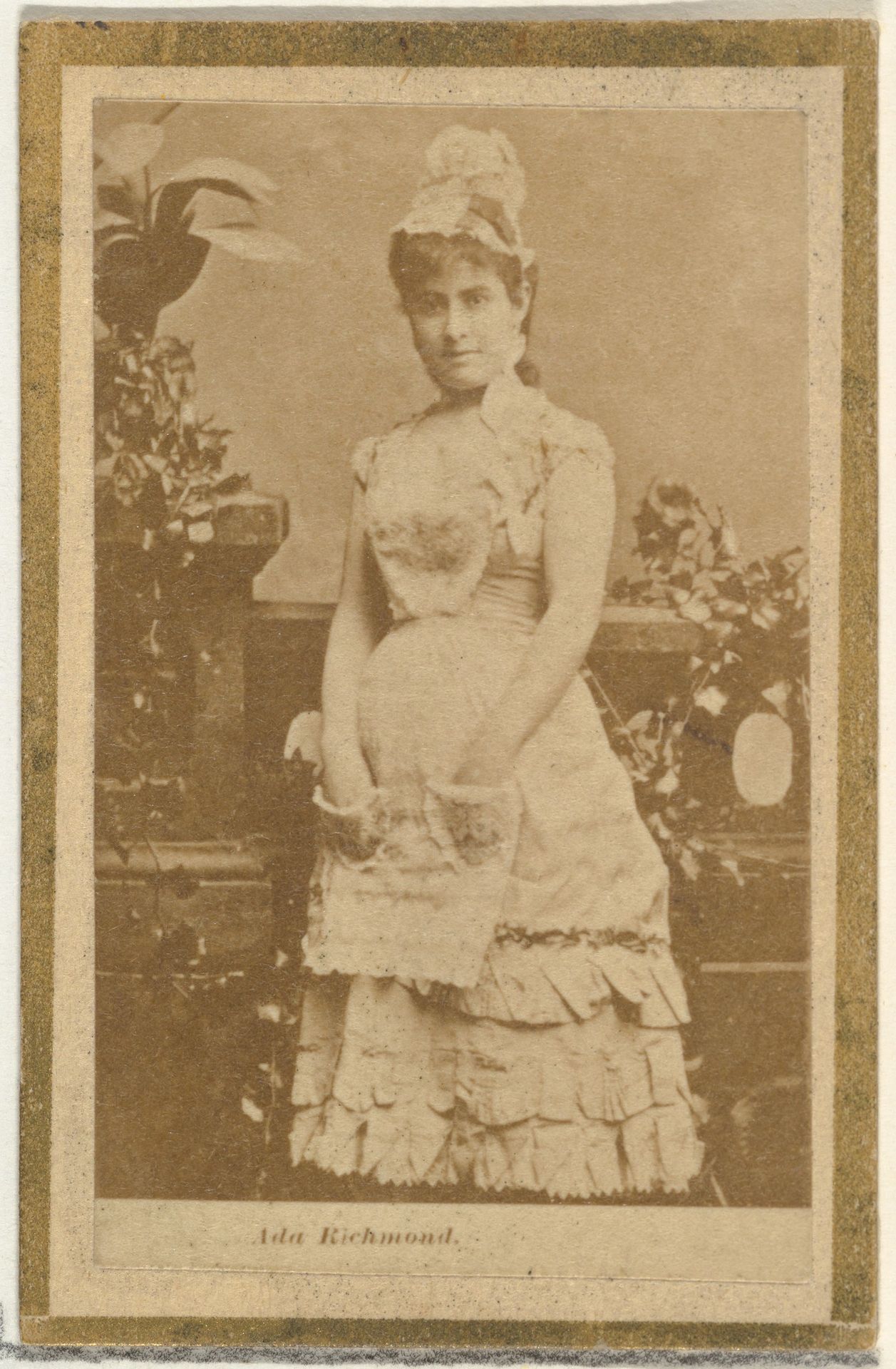 Ada Richmond, from the Actresses and Celebrities series (N60, Type 2) promoting Little Beauties Cigarettes for Allen & Ginter brand tobacco products by Allen & Ginter