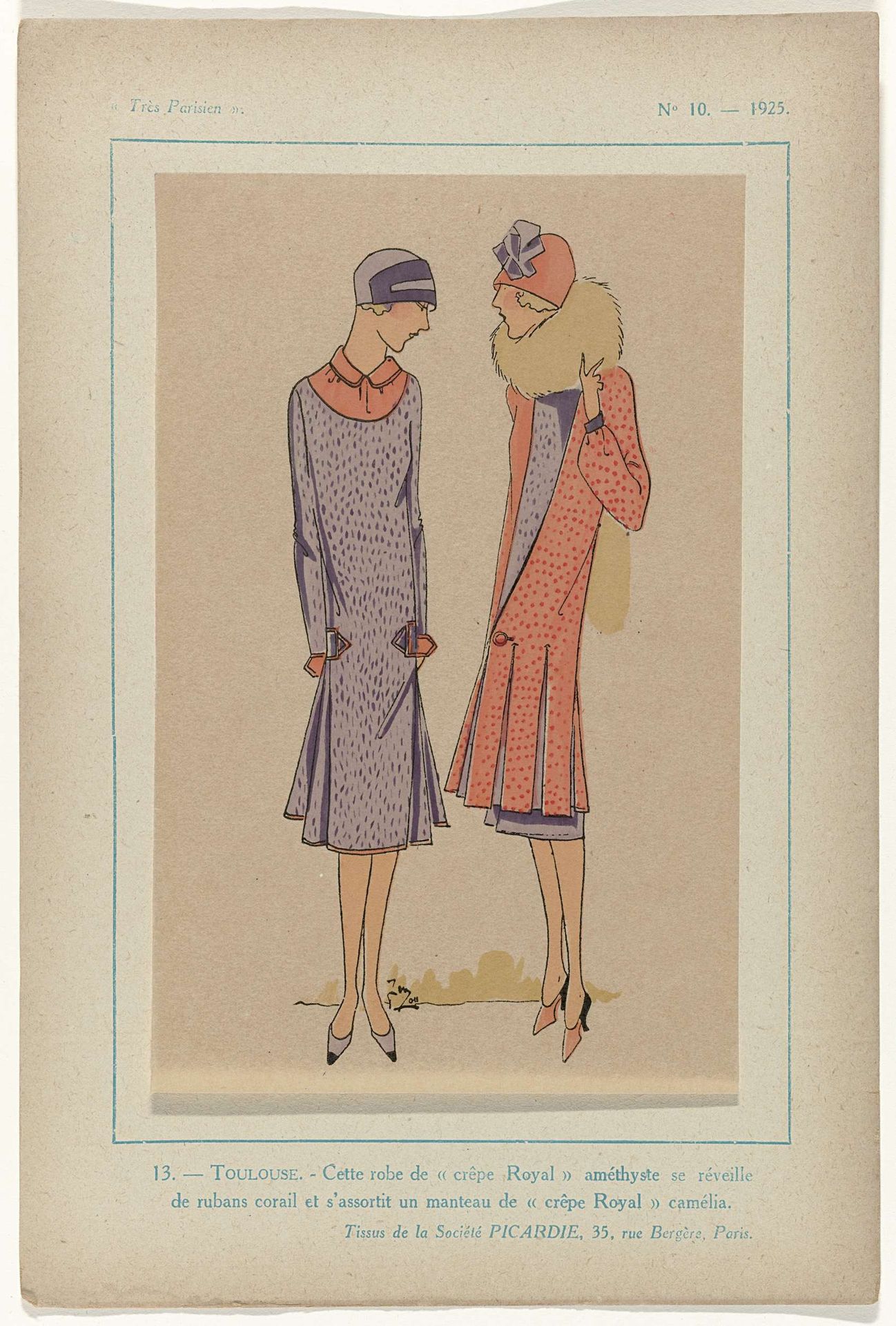 Très Parisien, 1925,  No. 10, Pl. 13: - TOULOUSE by G-P. Joumard