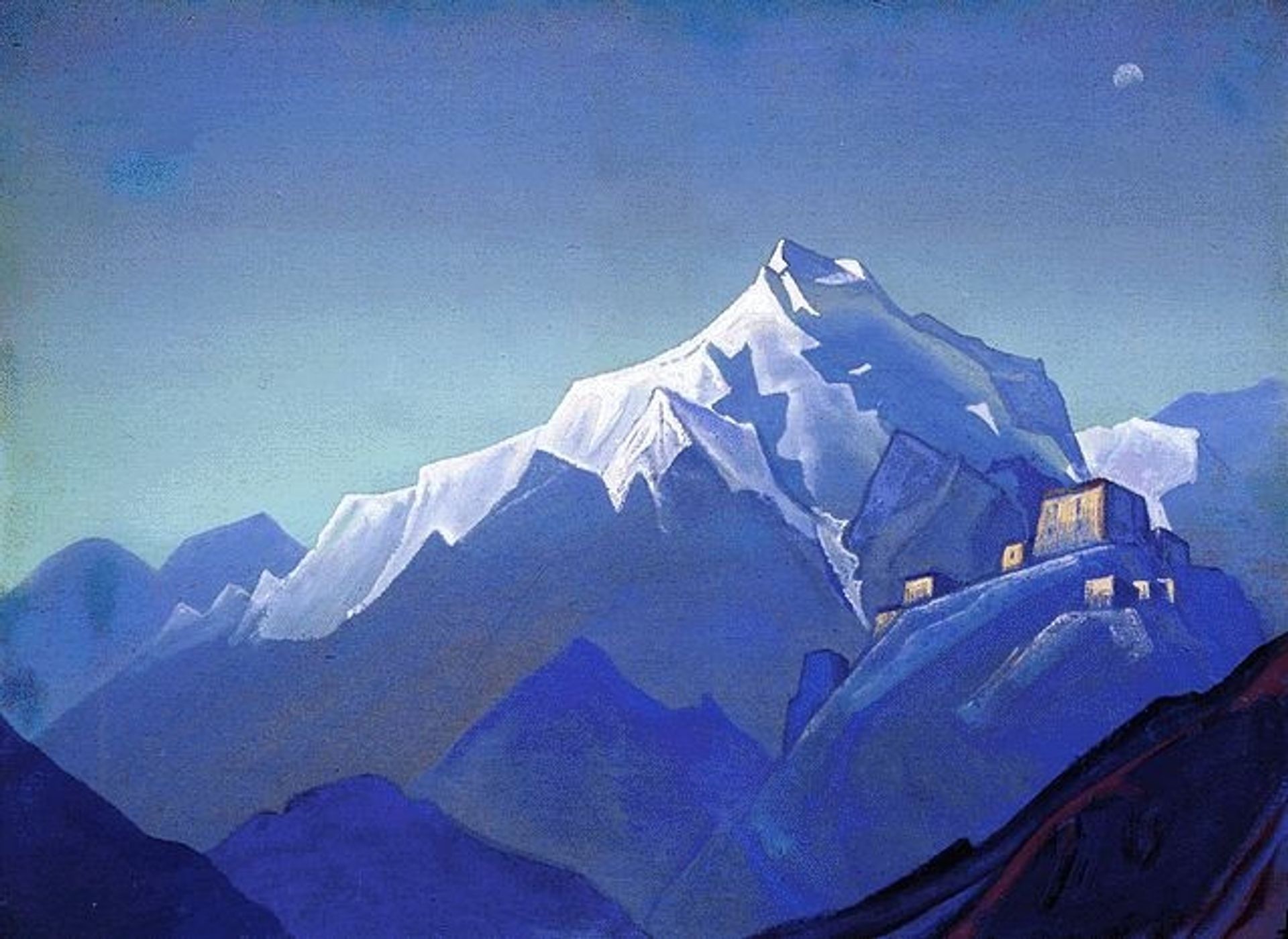 Himalayas. Blue mountains. by Nicholas Roerich