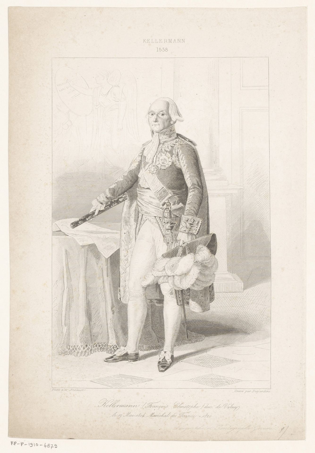 Portret van François Christophe Kellermann by Louis-Joseph Isnard Desjardins