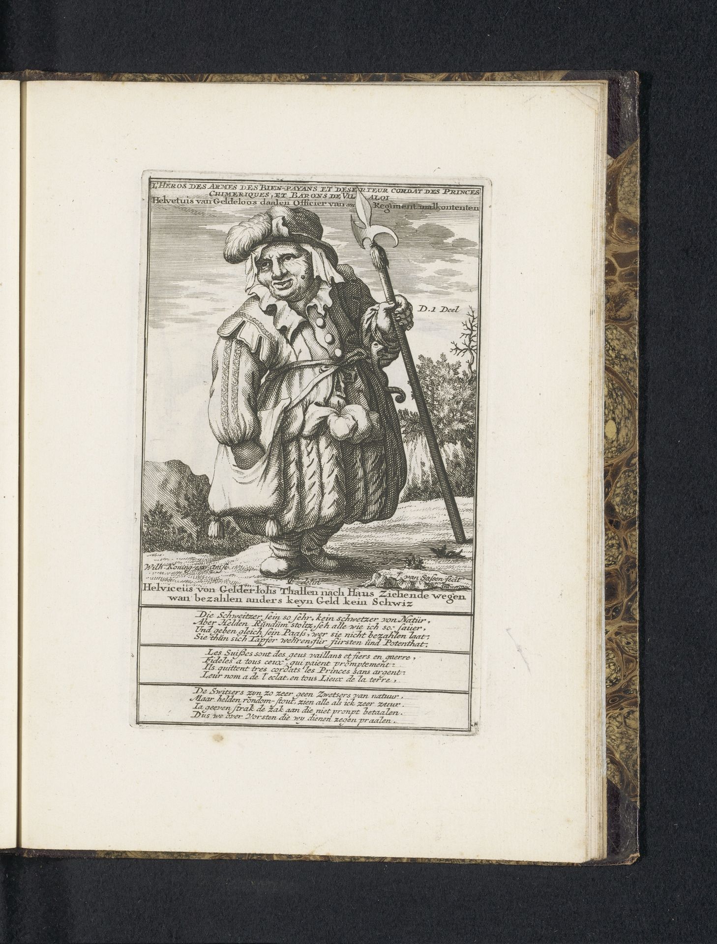 De dwerg Helvetuis van Geldeloos, 1720 by Joost van Sassen