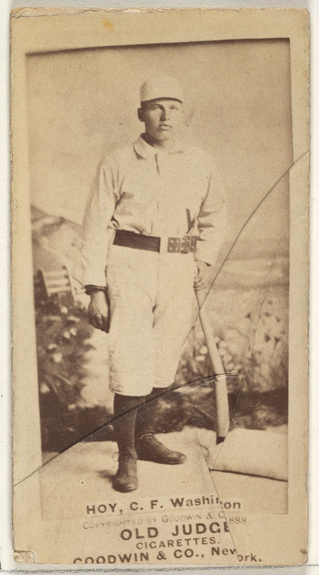 William Ellsworth "Dummy" Hoy, Center Field, Washington Nationals, from the Old Judge series (N172) for Old Judge Cigarettes by Goodwin & Company