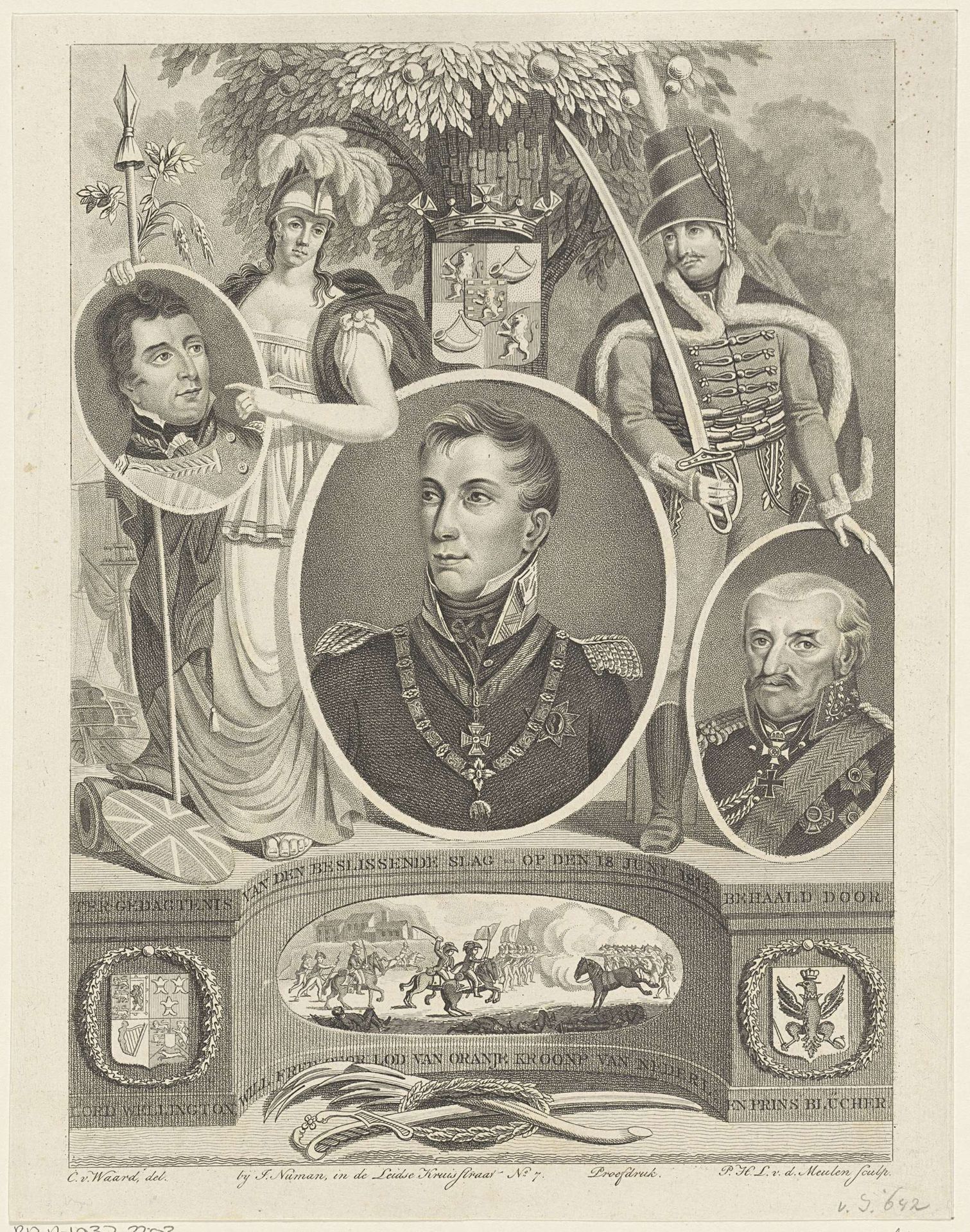 Portret van Willem II, koning der Nederlanden by Pieter van der Meulen