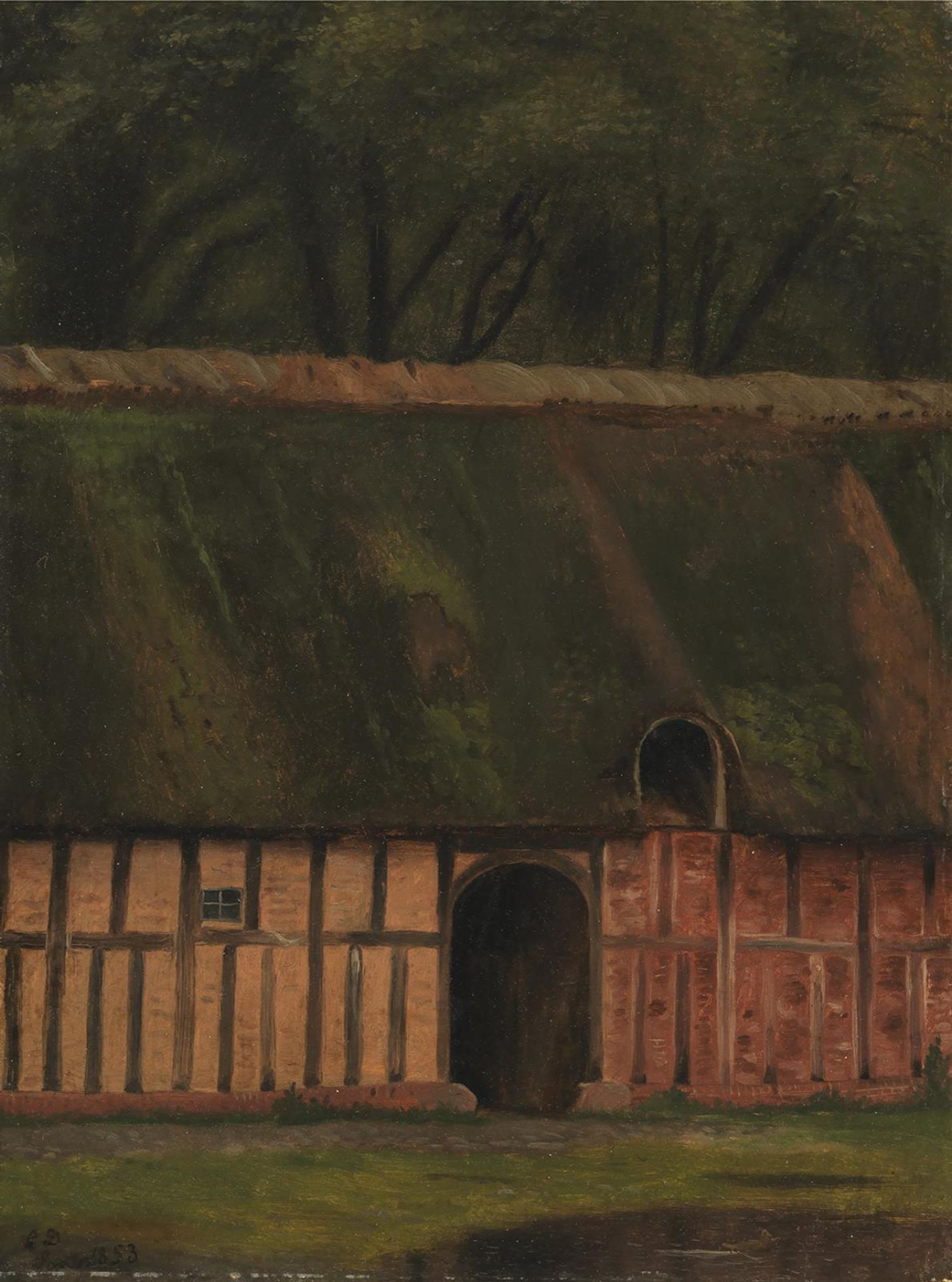 En bindingsværkslænge ved Krabbesholm by Christen Dalsgaard