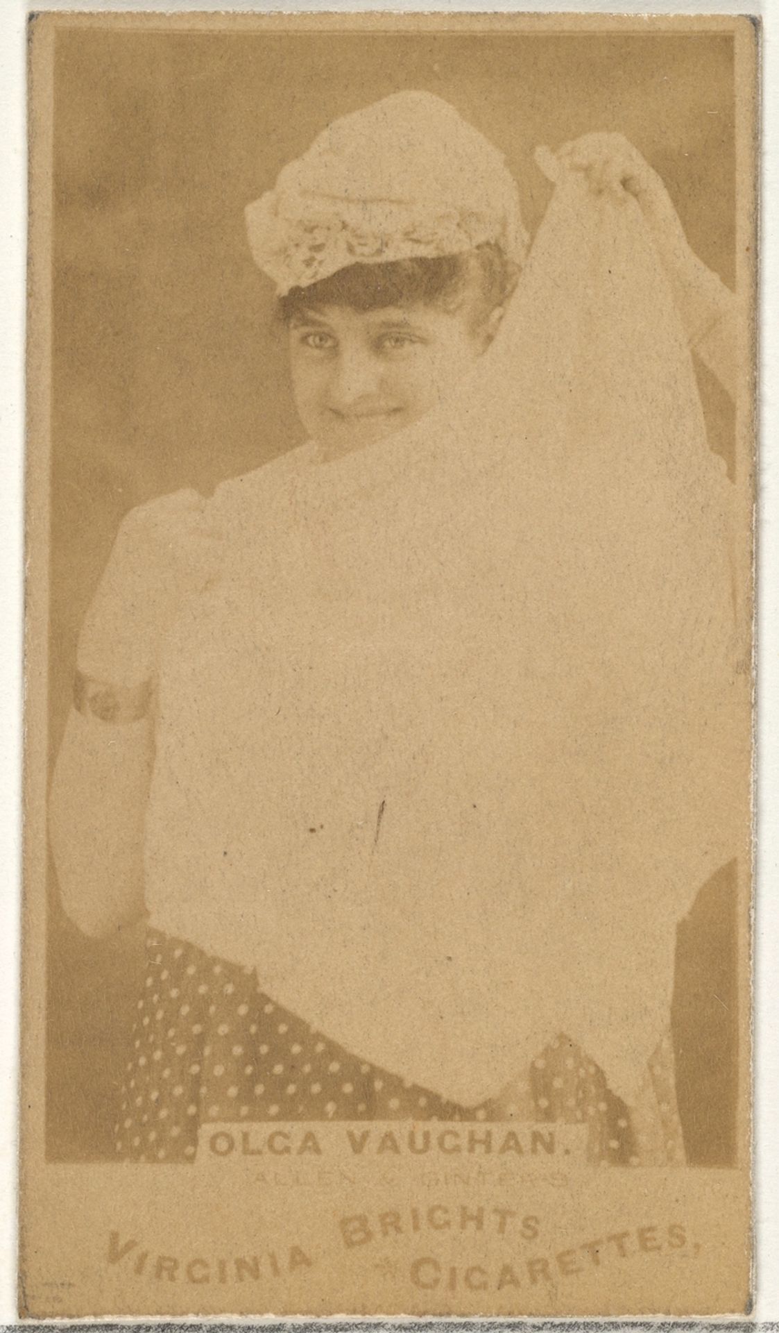 Olga Vaughan, from the Actors and Actresses series (N45, Type 1) for Virginia Brights Cigarettes by Allen & Ginter