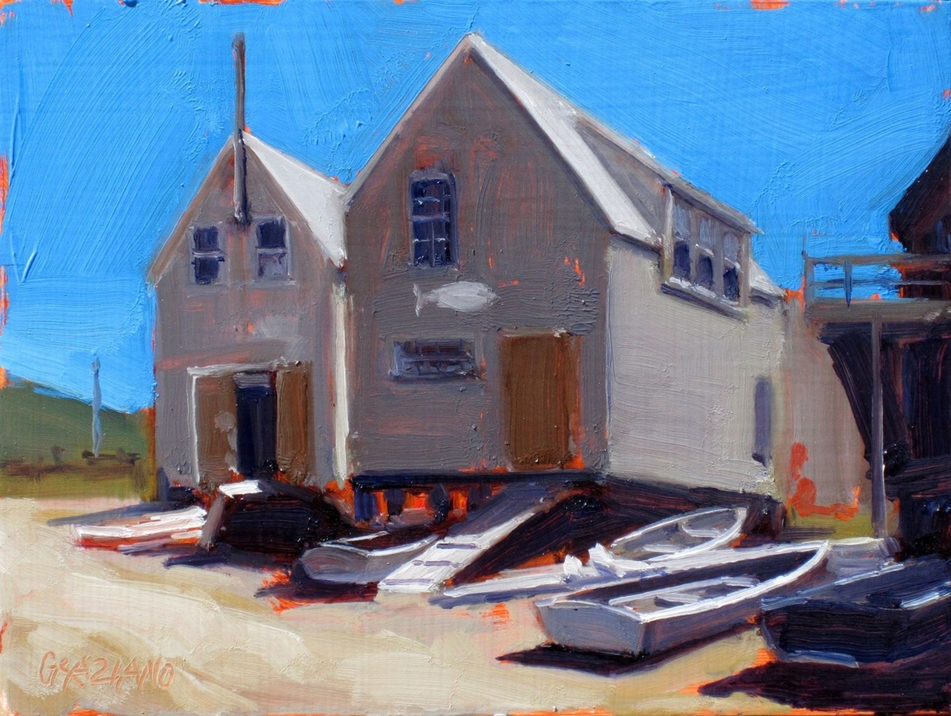 Fishing Shacks by Dan Graziano