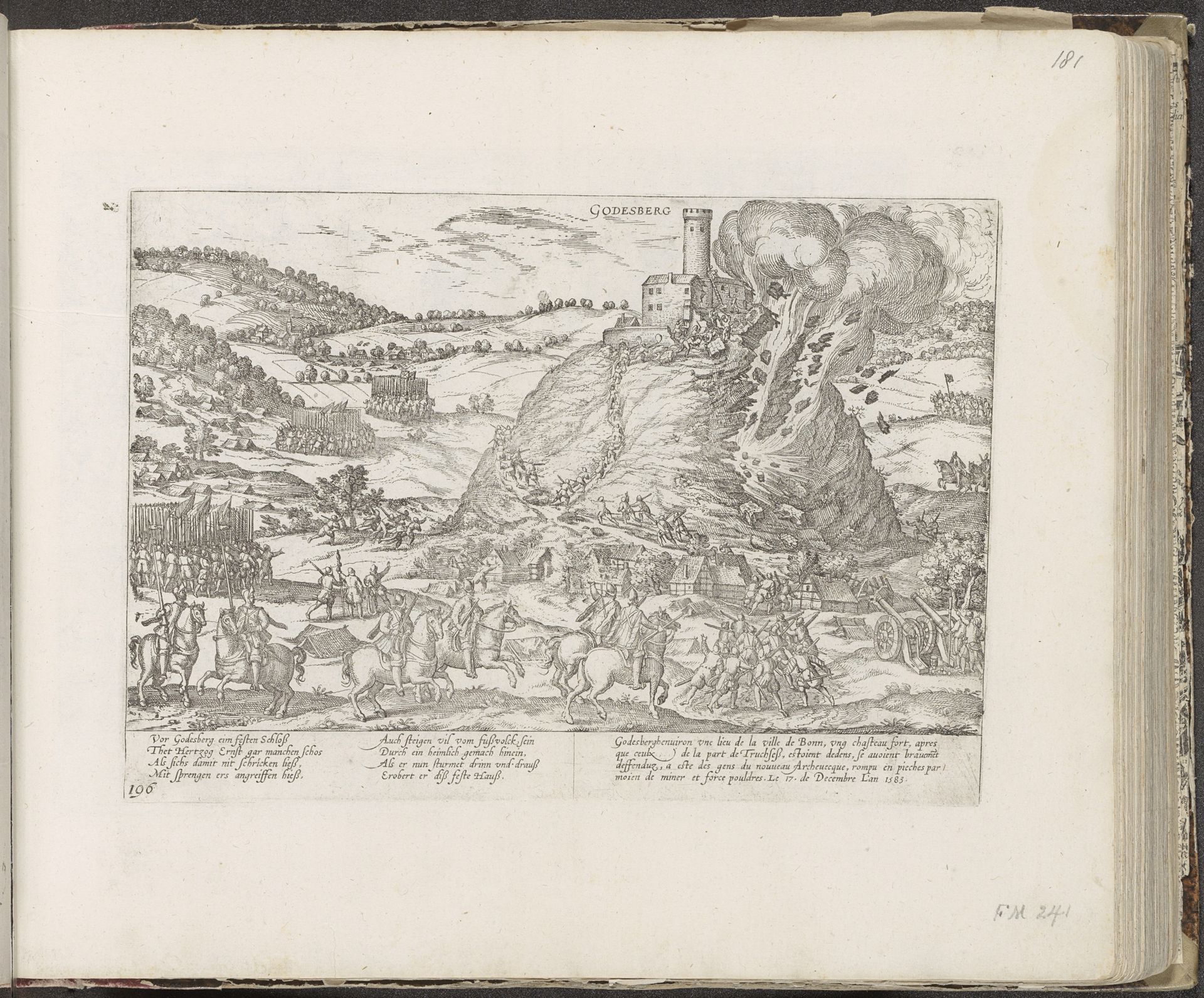 Inname en verwoesting van Godesberg, 1583 by Frans Hogenberg