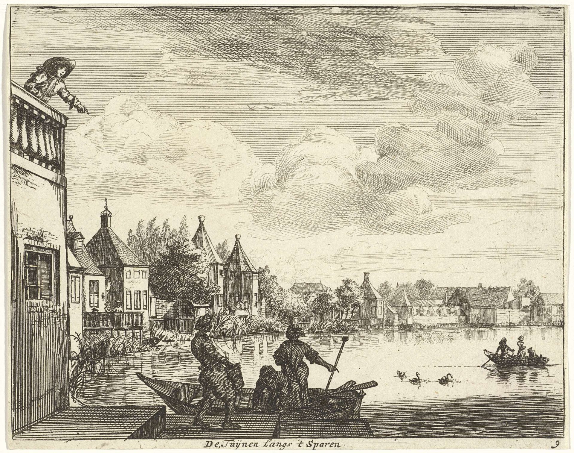 Gezicht op het Spaarne by Jan Vincentsz. van der Vinne