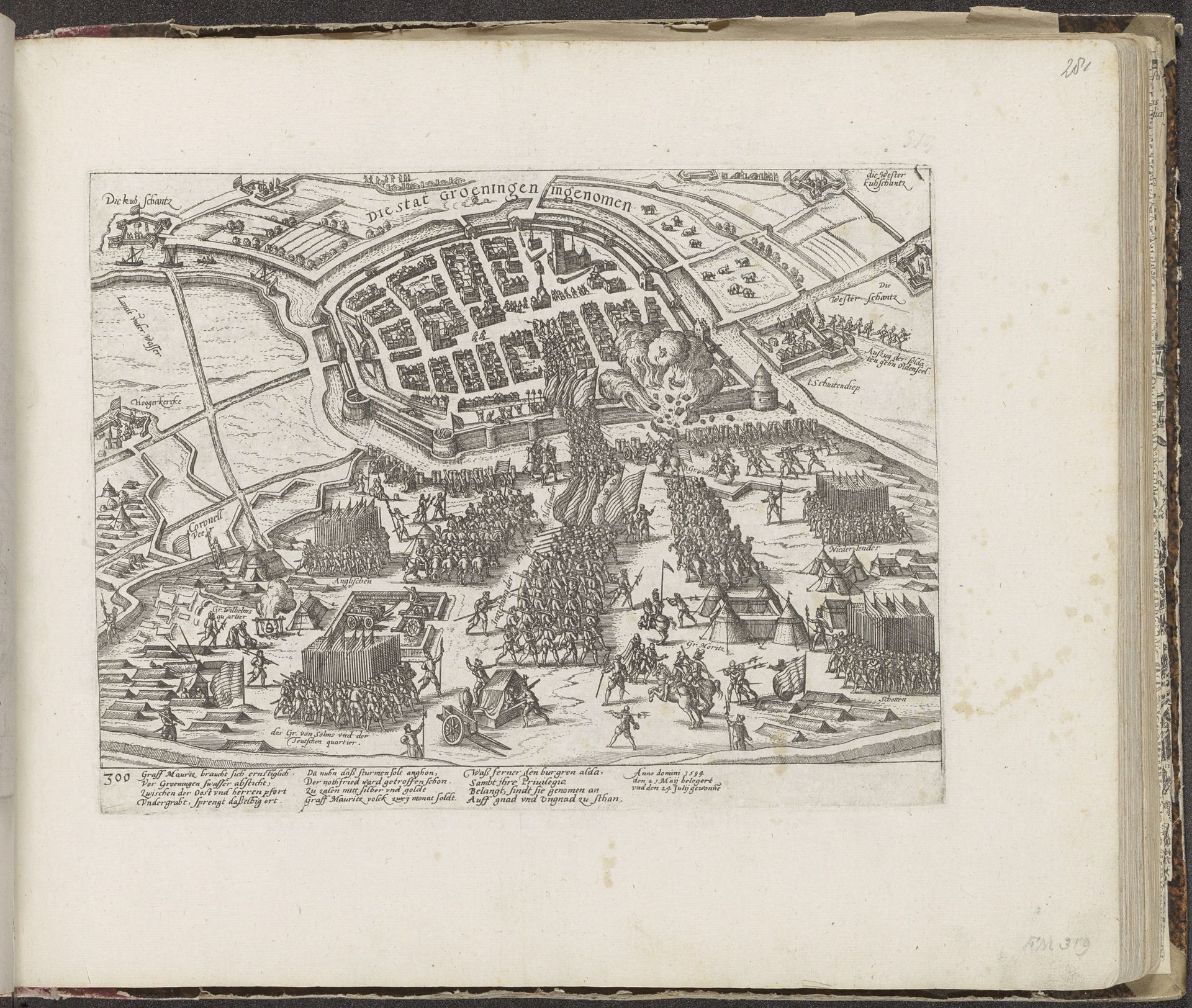 Inname van Groningen, 1594 by Frans Hogenberg