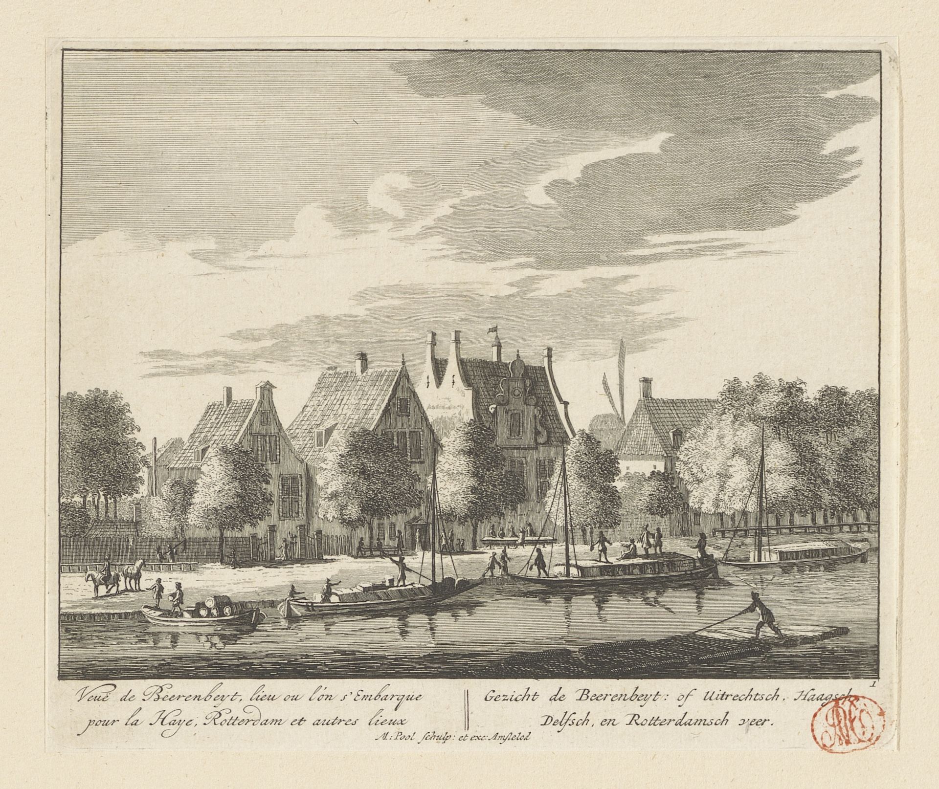 Gezicht op de Amstel bij herberg de Beerebijt by Matthijs Pool