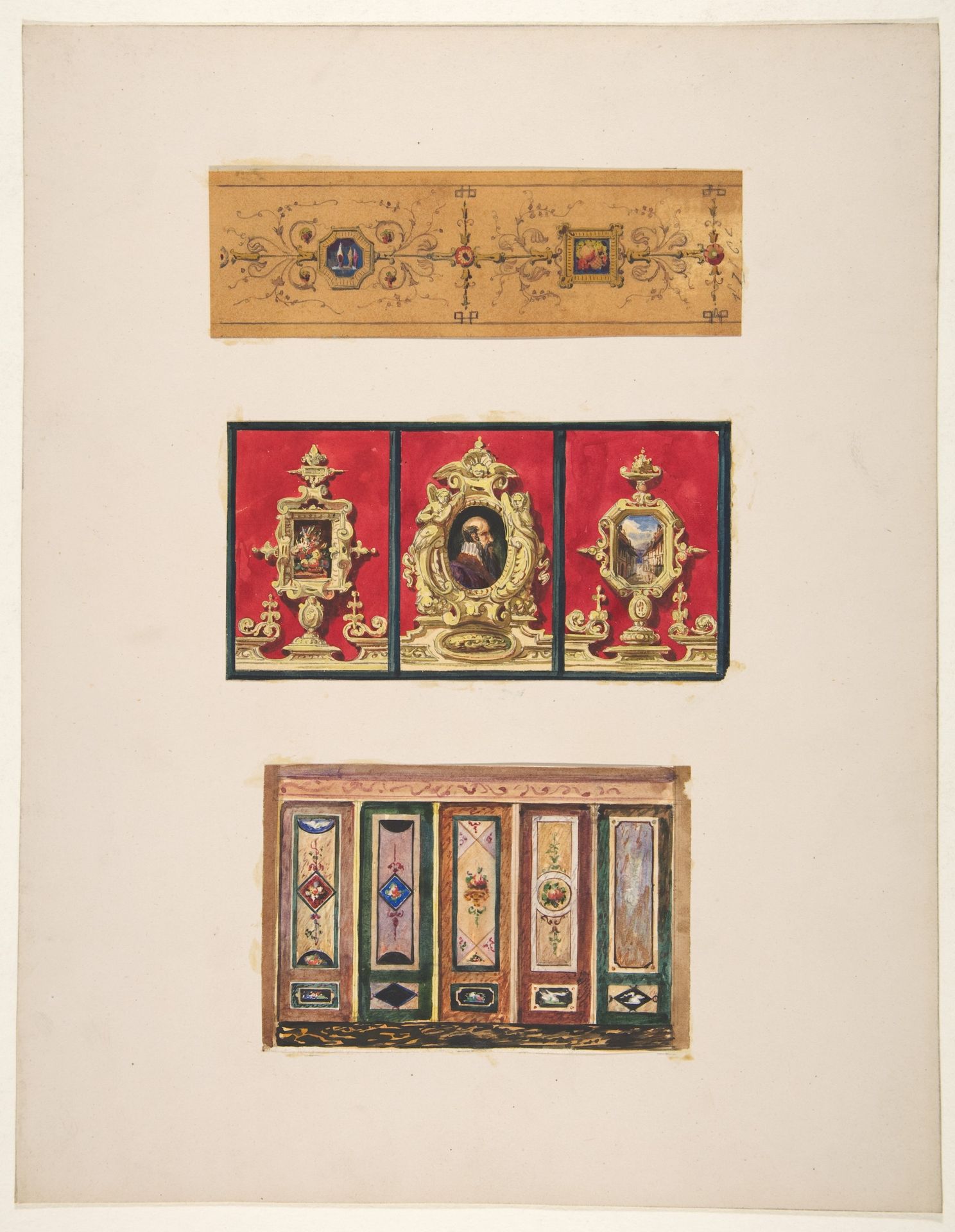 Designs for panels by Jules-Edmond-Charles Lachaise