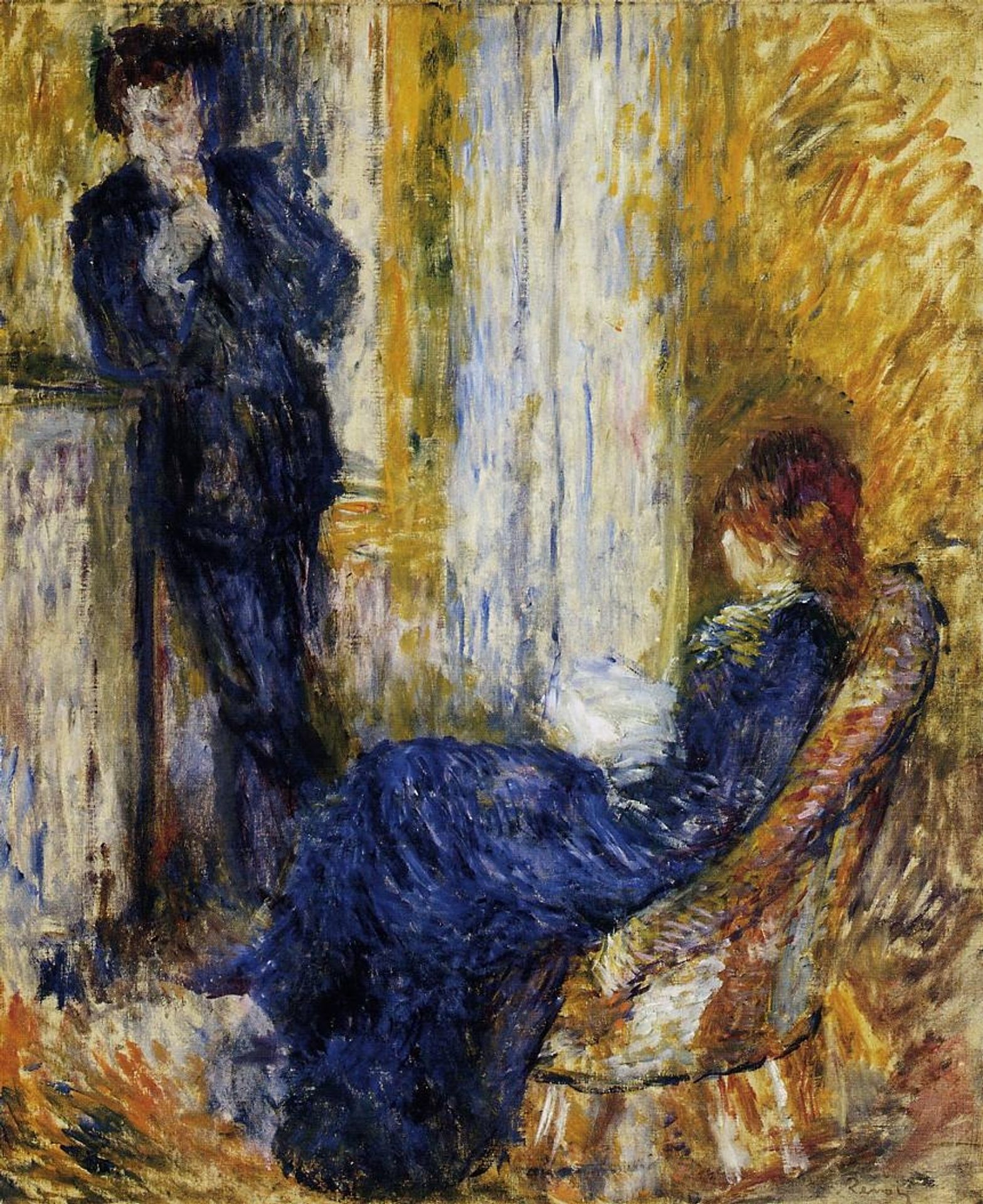 By the Fireside by Pierre-Auguste Renoir