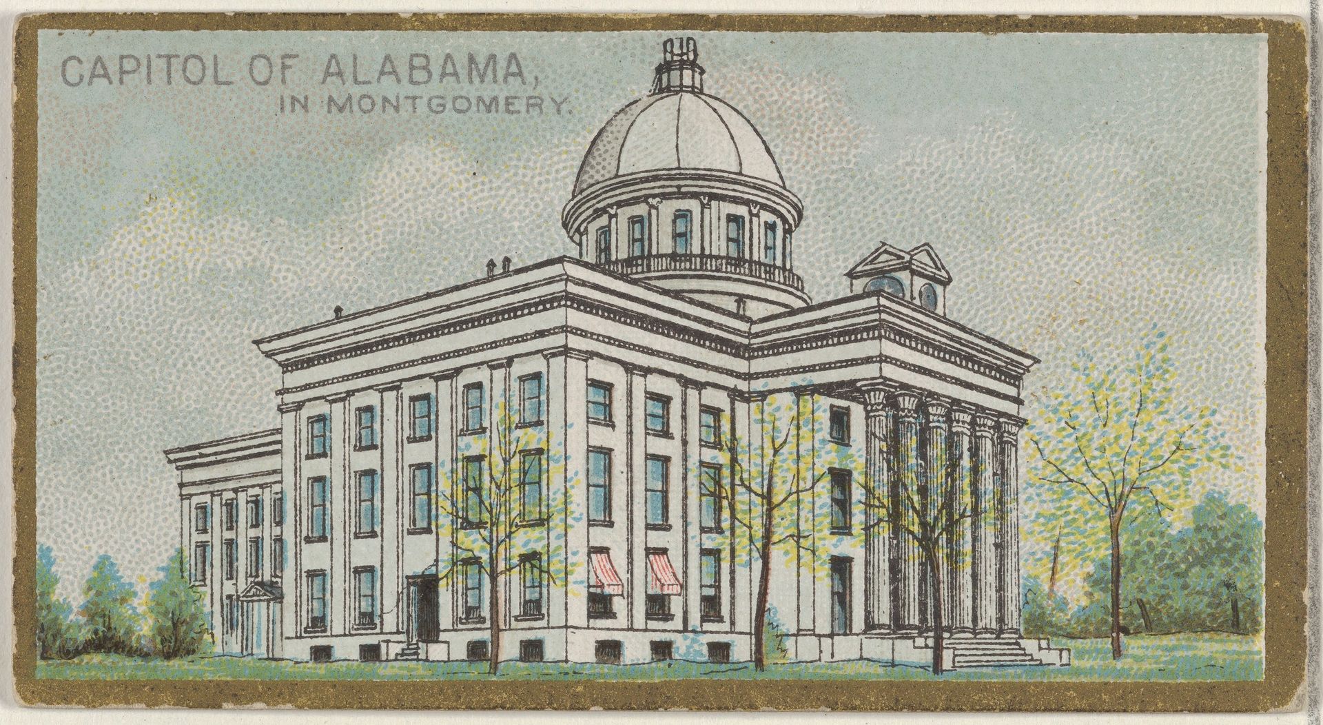 Capitol of Alabama in Montgomery, from the General Government and State Capitol Buildings series (N14) for Allen & Ginter Cigarettes Brands by Allen & Ginter