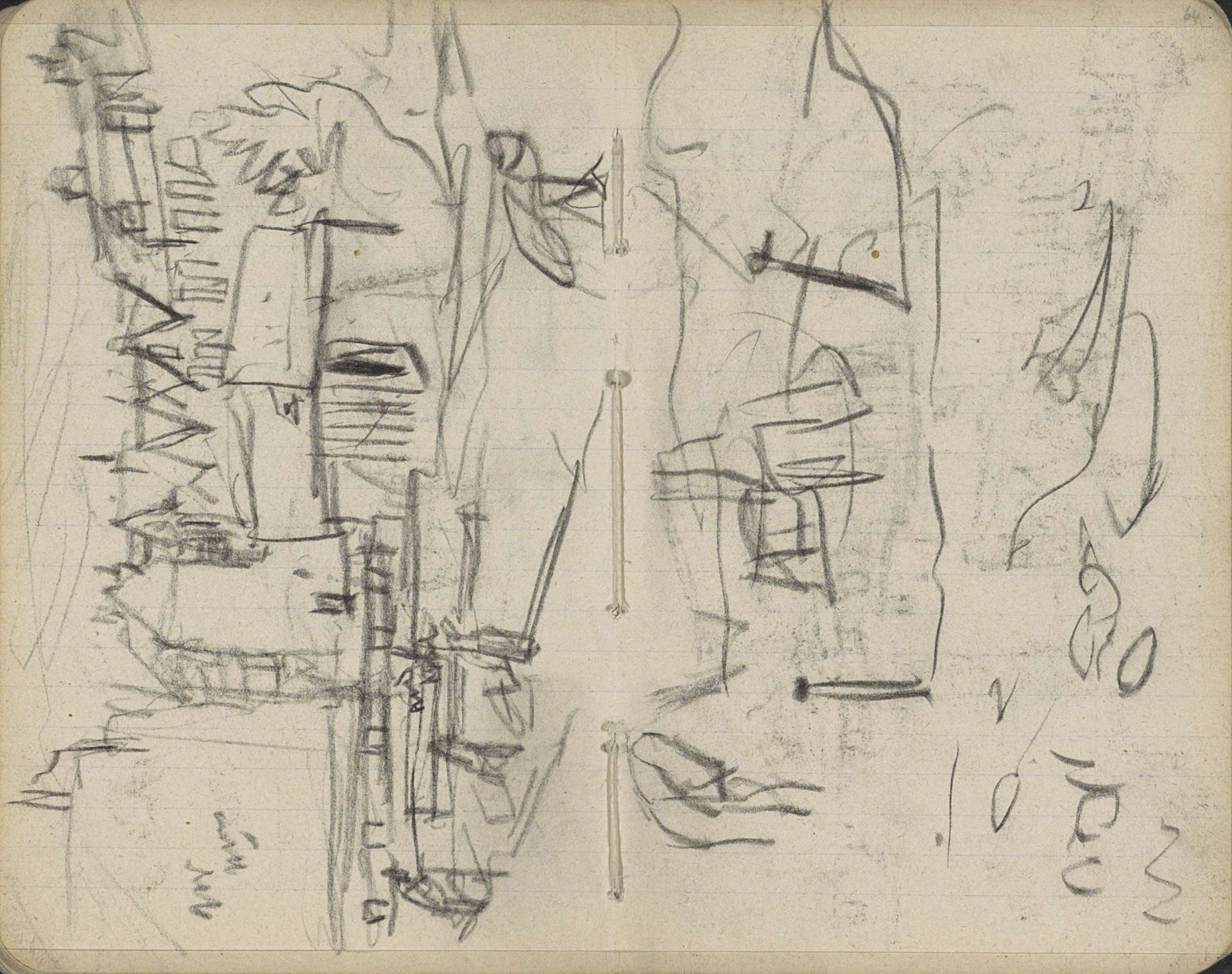 Gezicht in Amsterdam, mogelijk het Damrak by George Hendrik Breitner