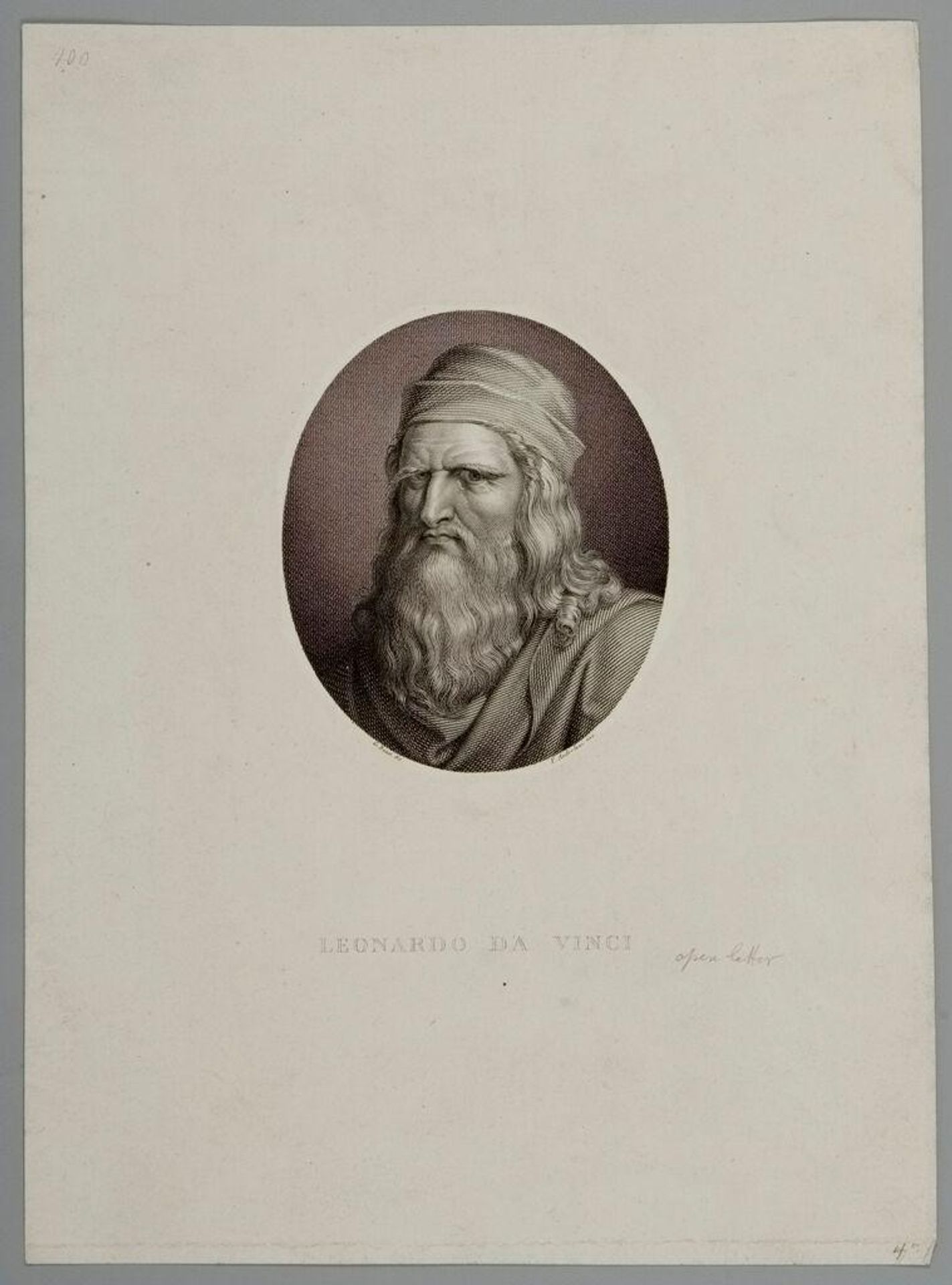 Leonardo da Vinci by Pietro Anderloni
