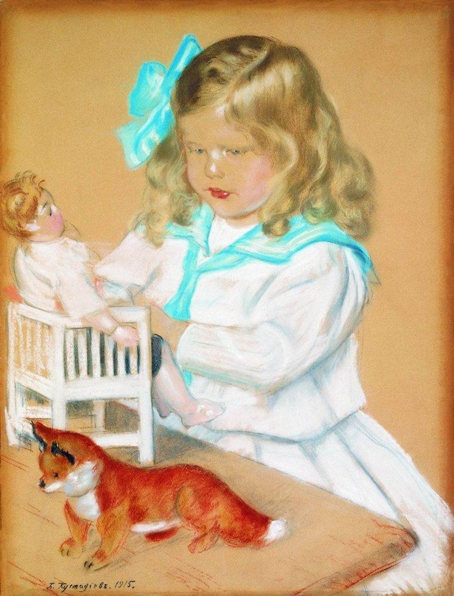 Portrait of a Girl by Boris Kustodiev