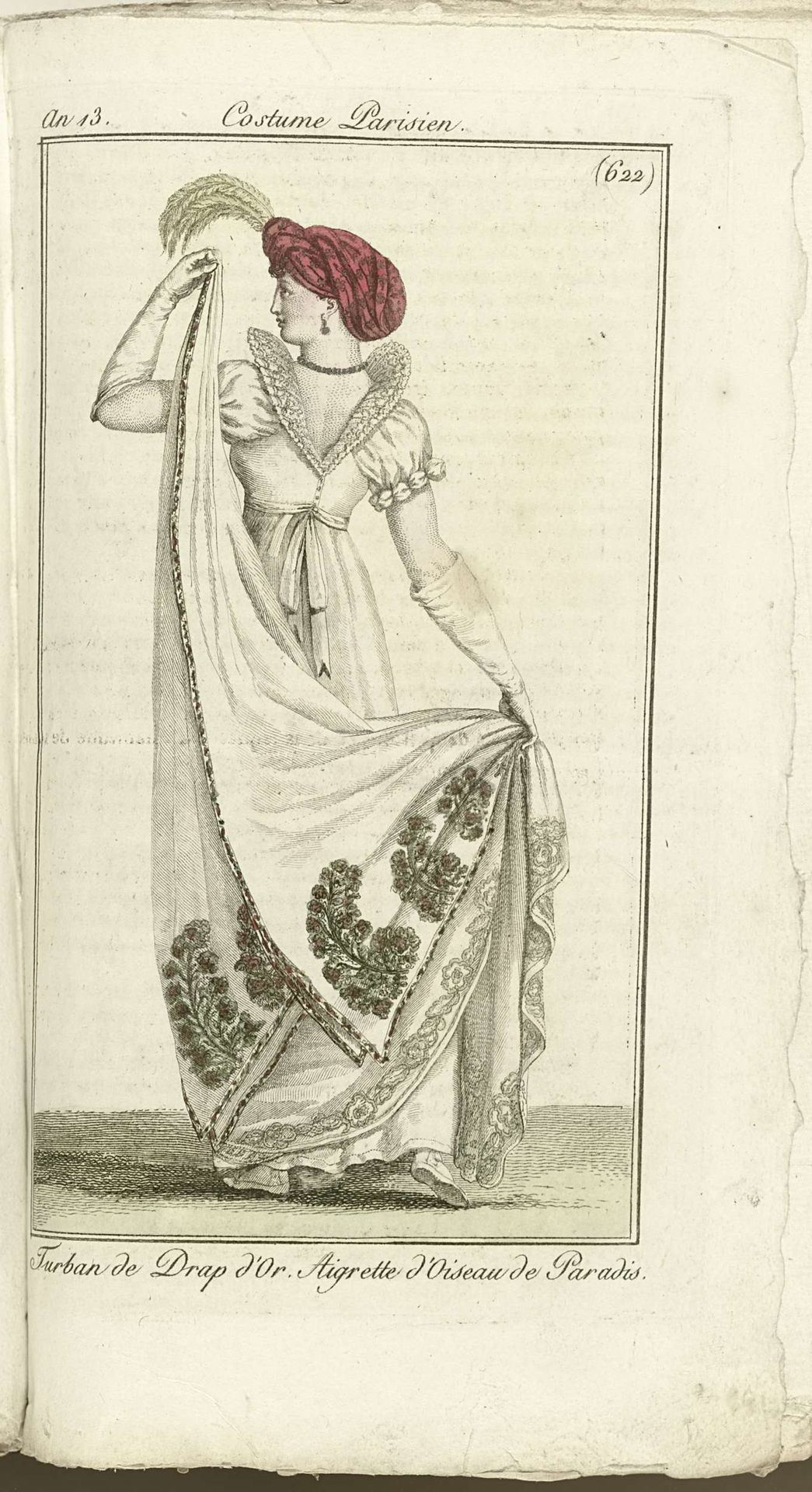 Journal des Dames et des Modes, Costume Parisien, 1805, An 13 (622) Turban de Drap d'Or... by Horace Vernet