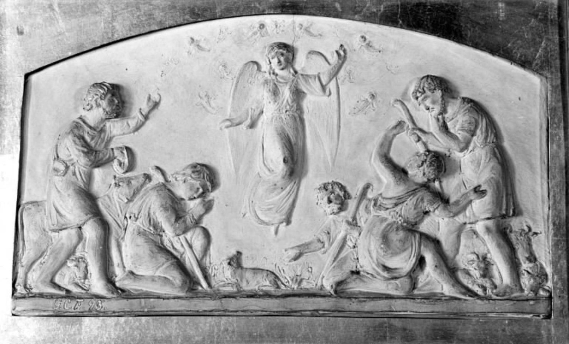 Englen viser sig for hyrderne på marken by Georg Christian Freund
