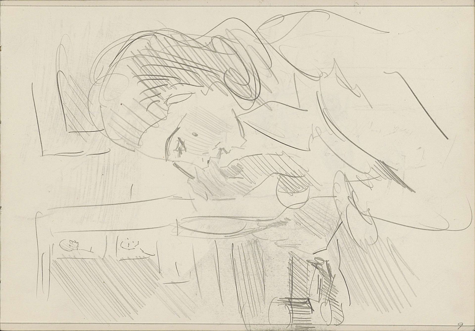 Artieste maakt zichzelf op in een kleedkamer by Isaac Israels