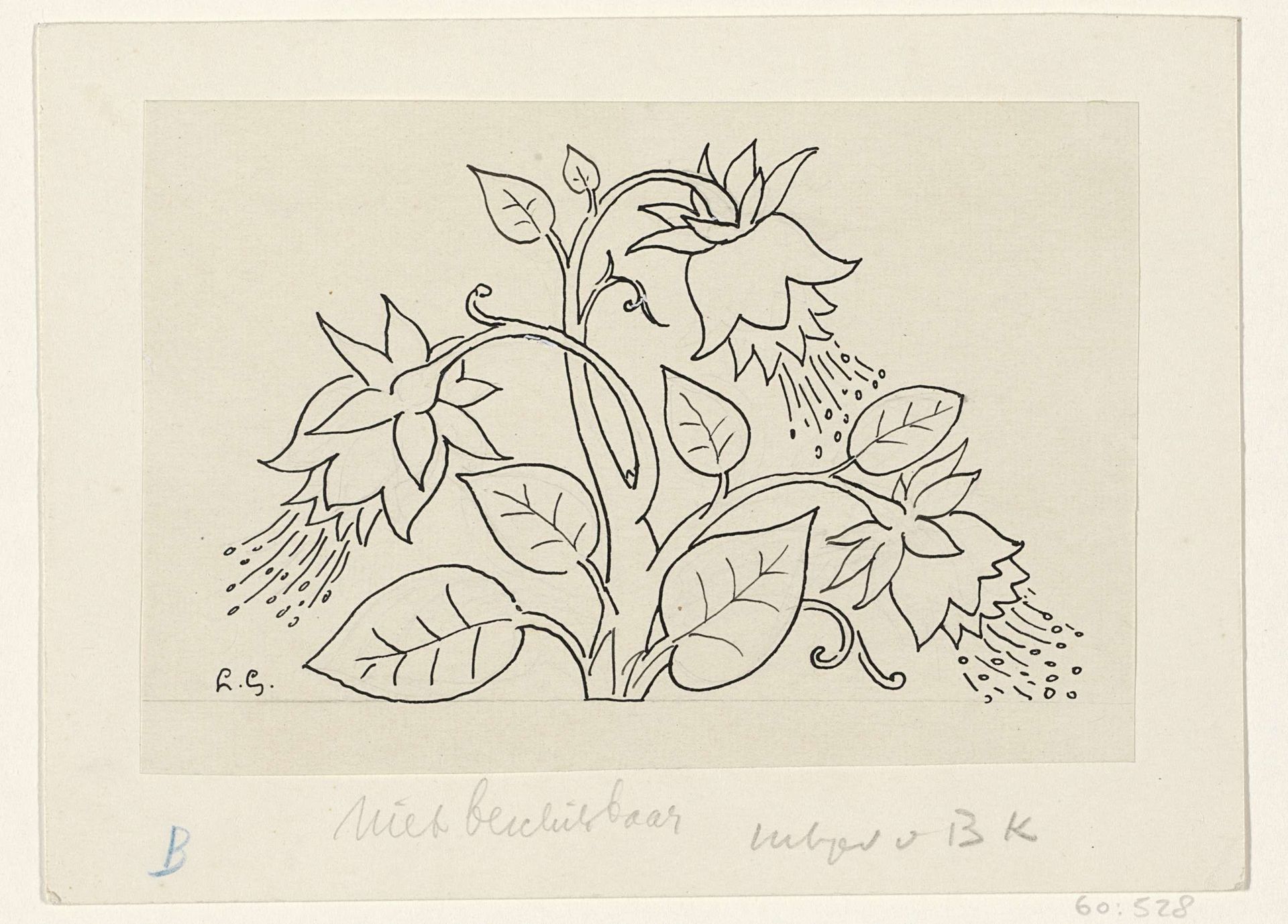 Bloemenstruik by Leo Gestel