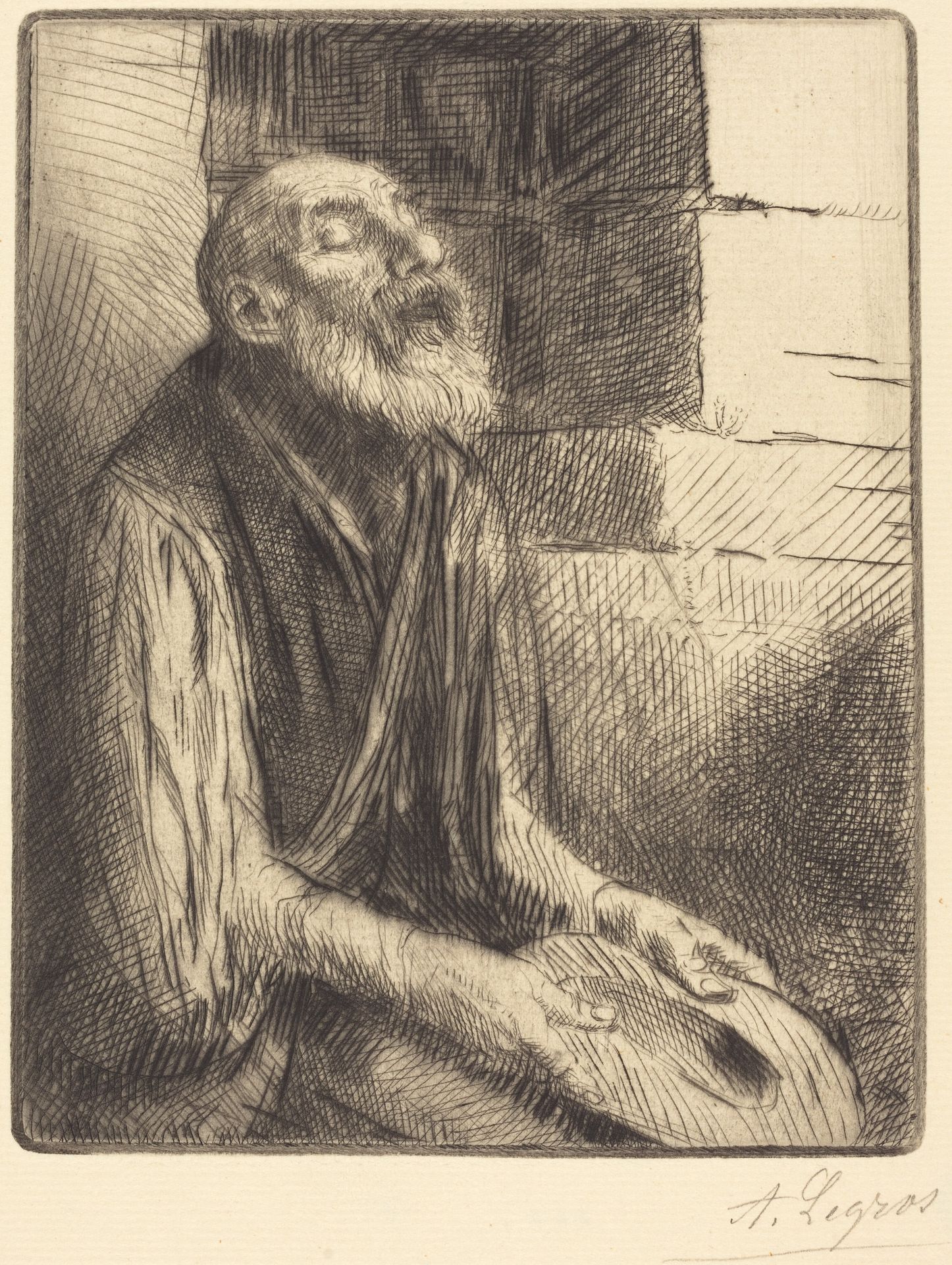 Seated Beggar (Mendiant assis) by Alphonse Legros