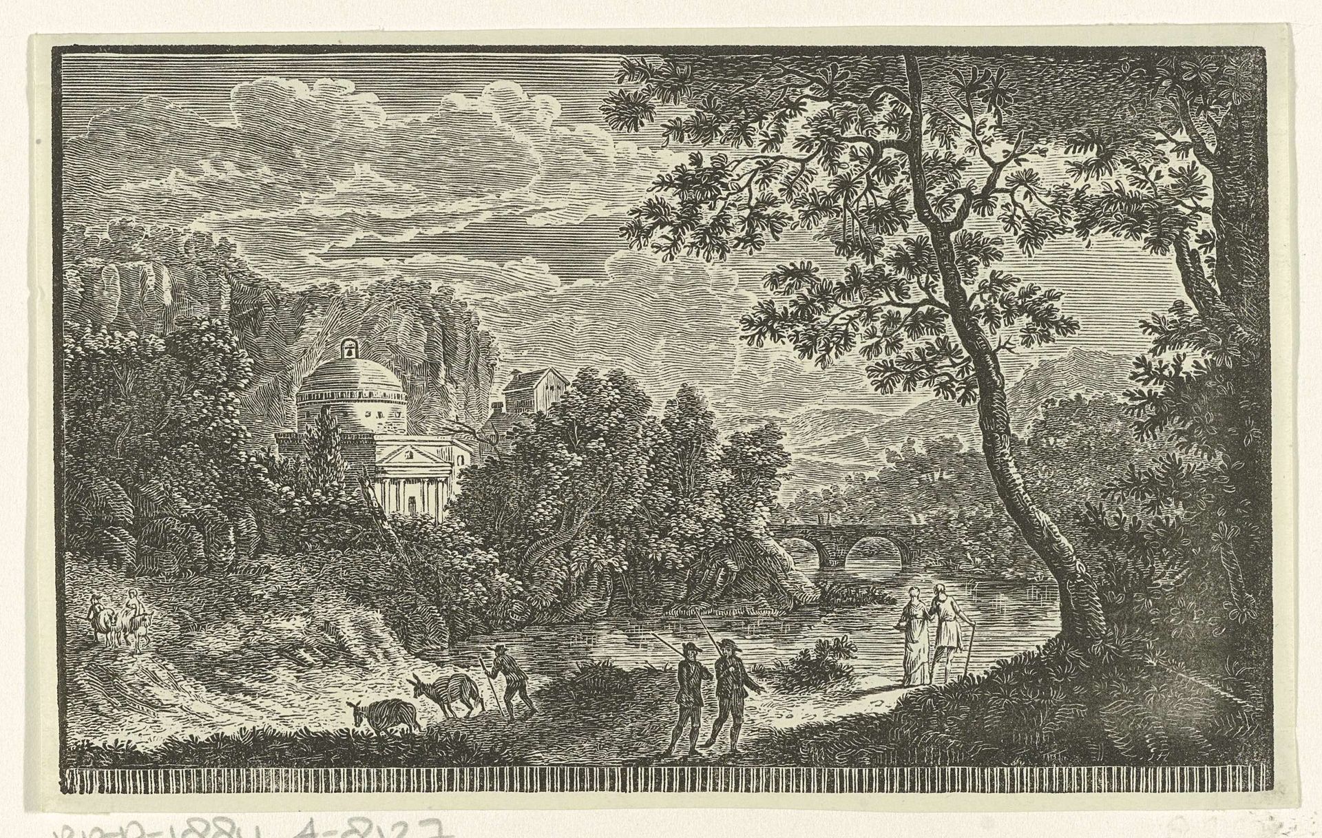 Landschap met een rivier by Alexander Cranendoncq
