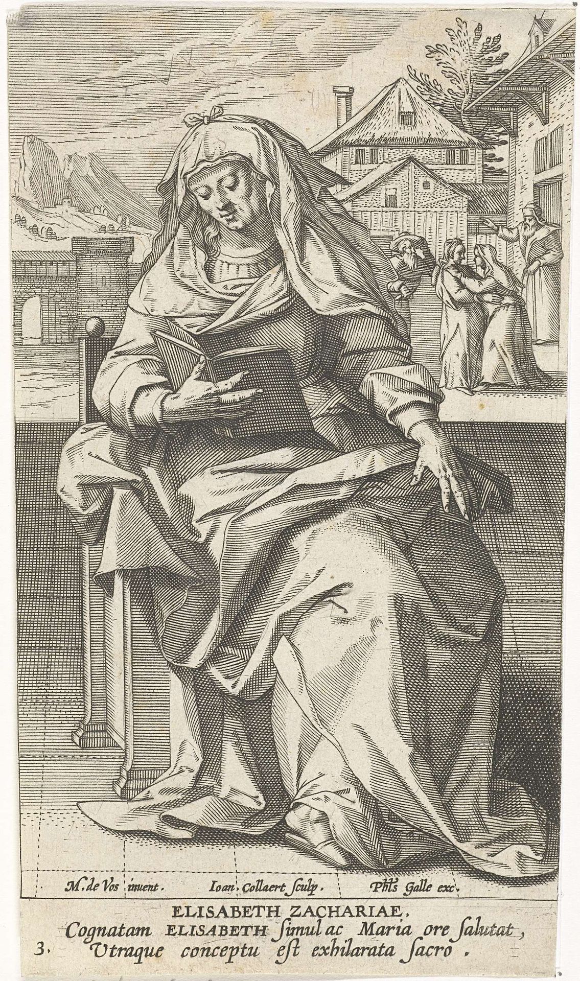 Heilige Elisabet by Jan (II) Collaert