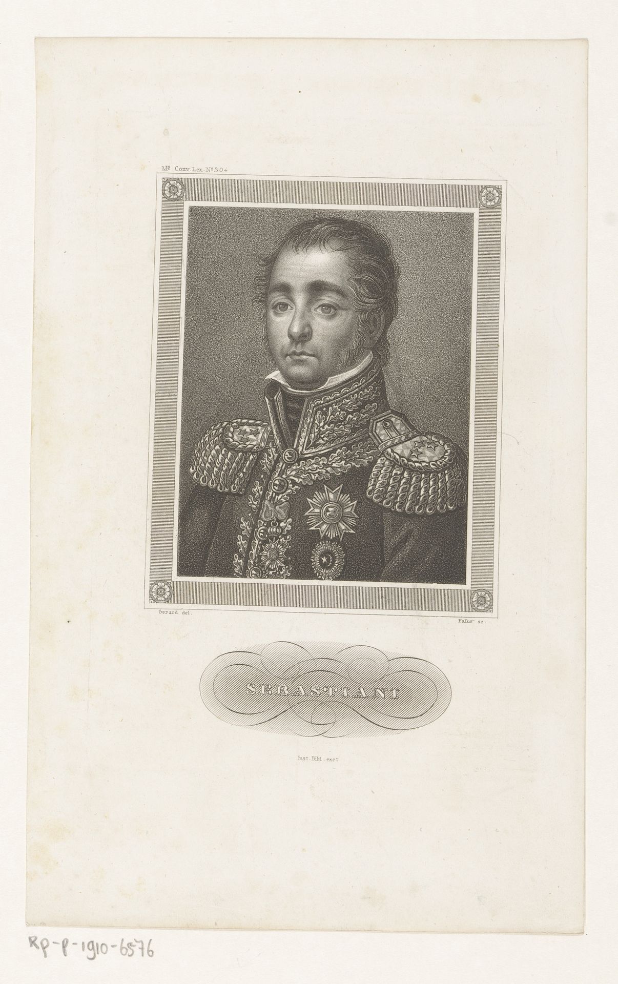 Portret van Horace Sebastiani by Tobias Falke