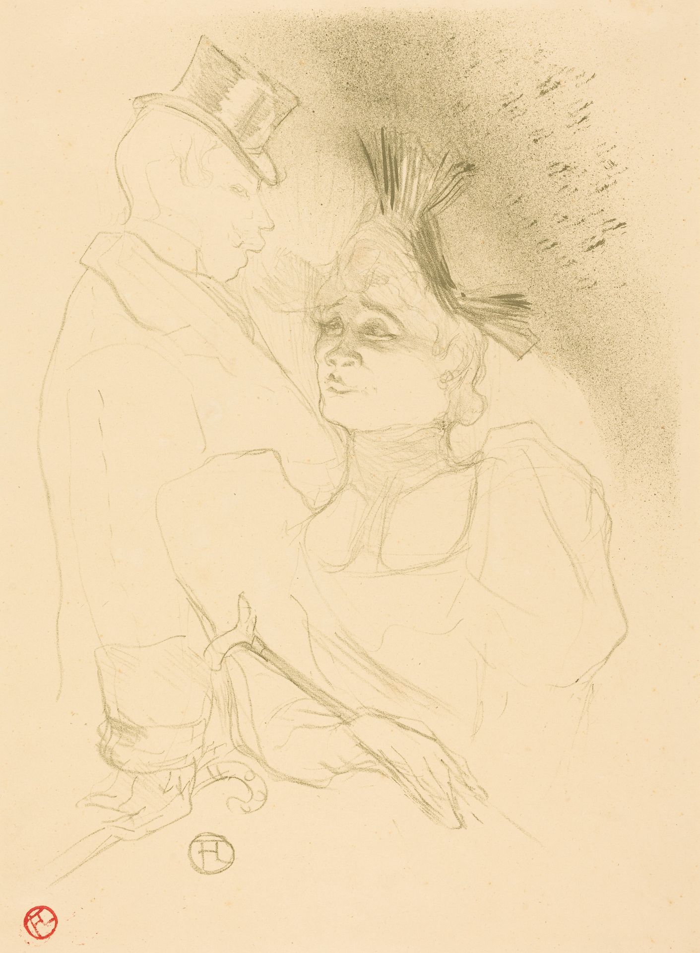 Mlle. Lender and Baron (Mlle. Lender et Baron) by Henri de Toulouse-Lautrec
