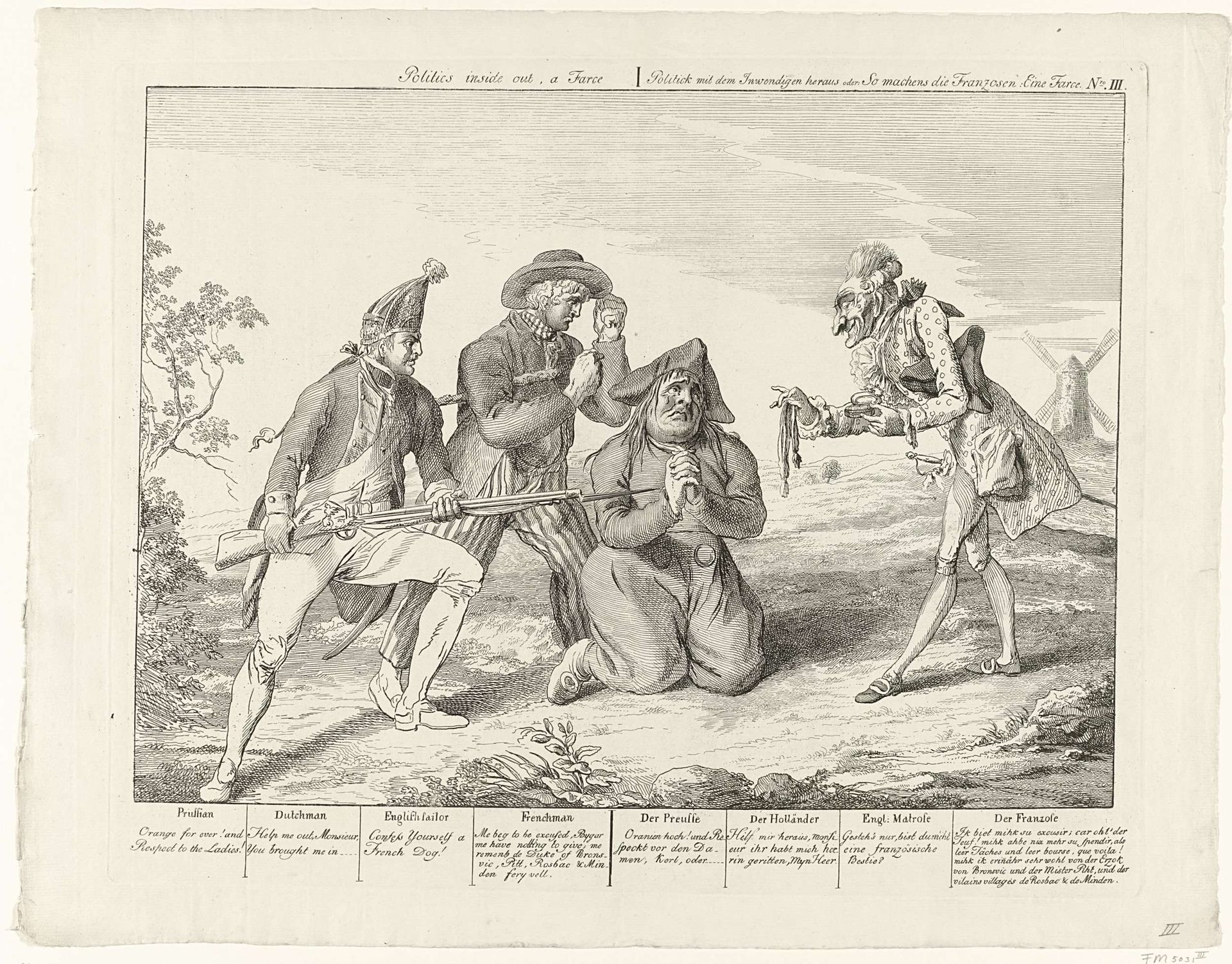 Een politieke klucht by Johann Heinrich Ramberg