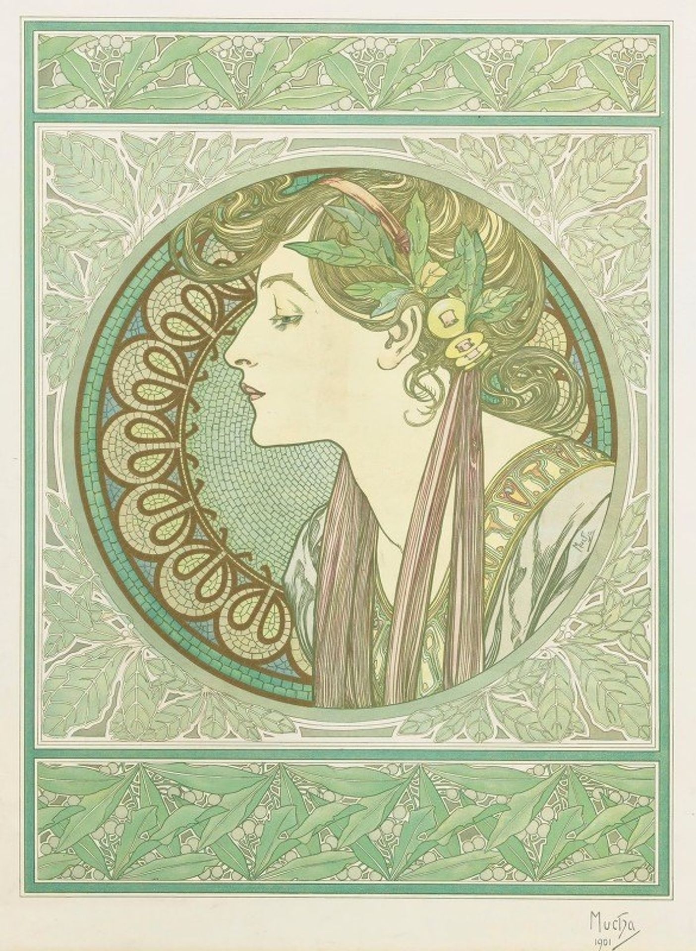 Laurel by Alphonse Mucha