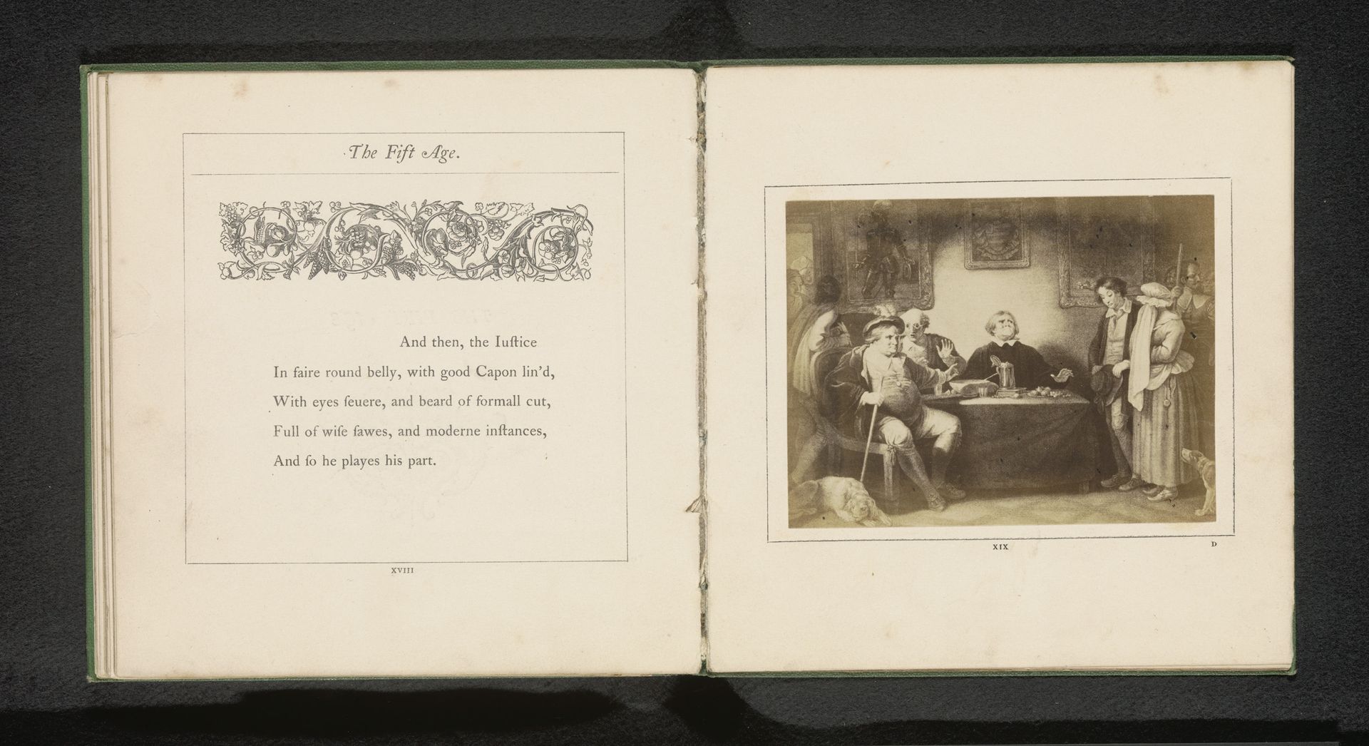 Fotoreproductie van een prent, voorstellende een rechter in een interieur by Stephen Ayling