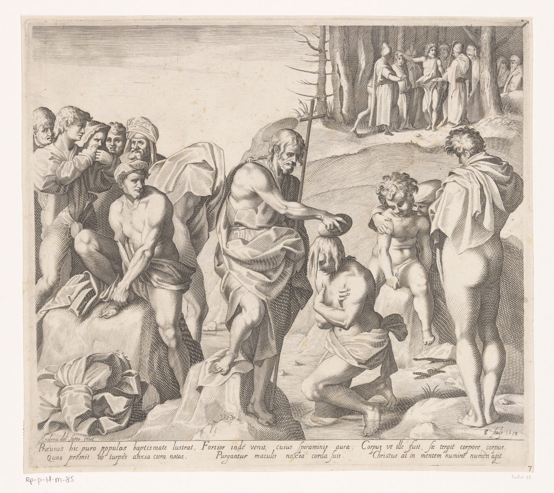 Johannes doopt het volk by Dietrich Krüger