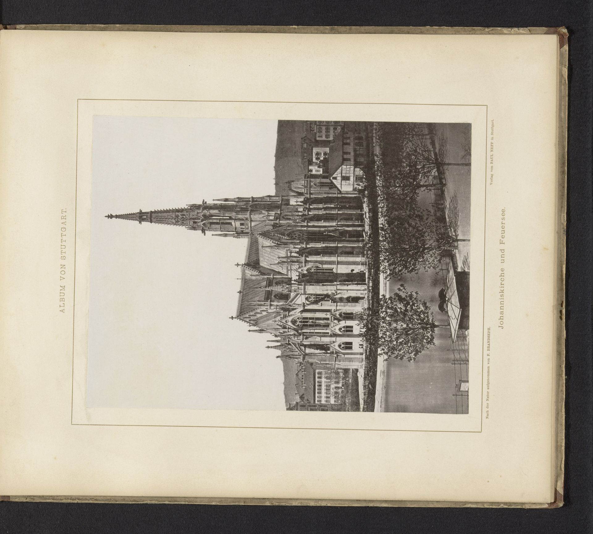 Gezicht op de Johanneskerk in Stuttgart, Duitsland by Georg Maria Eckert
