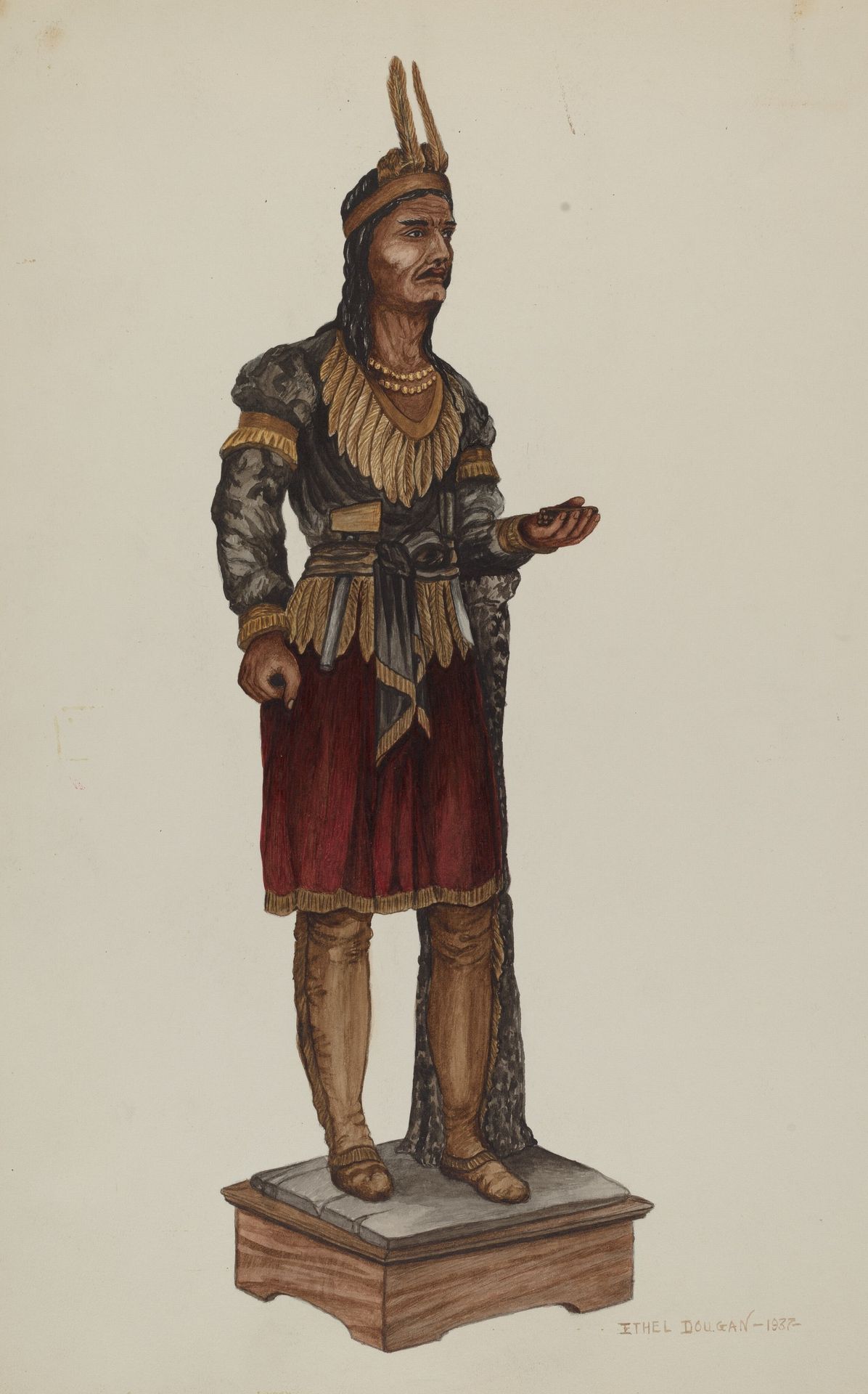 Cigar Store Indian by Ethel Dougan