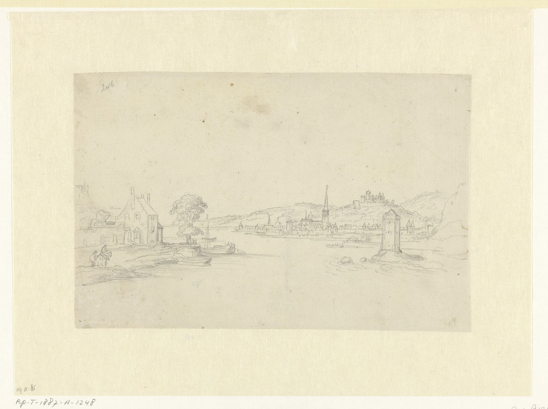 Gezicht op Bingen by Gerard van der Horst