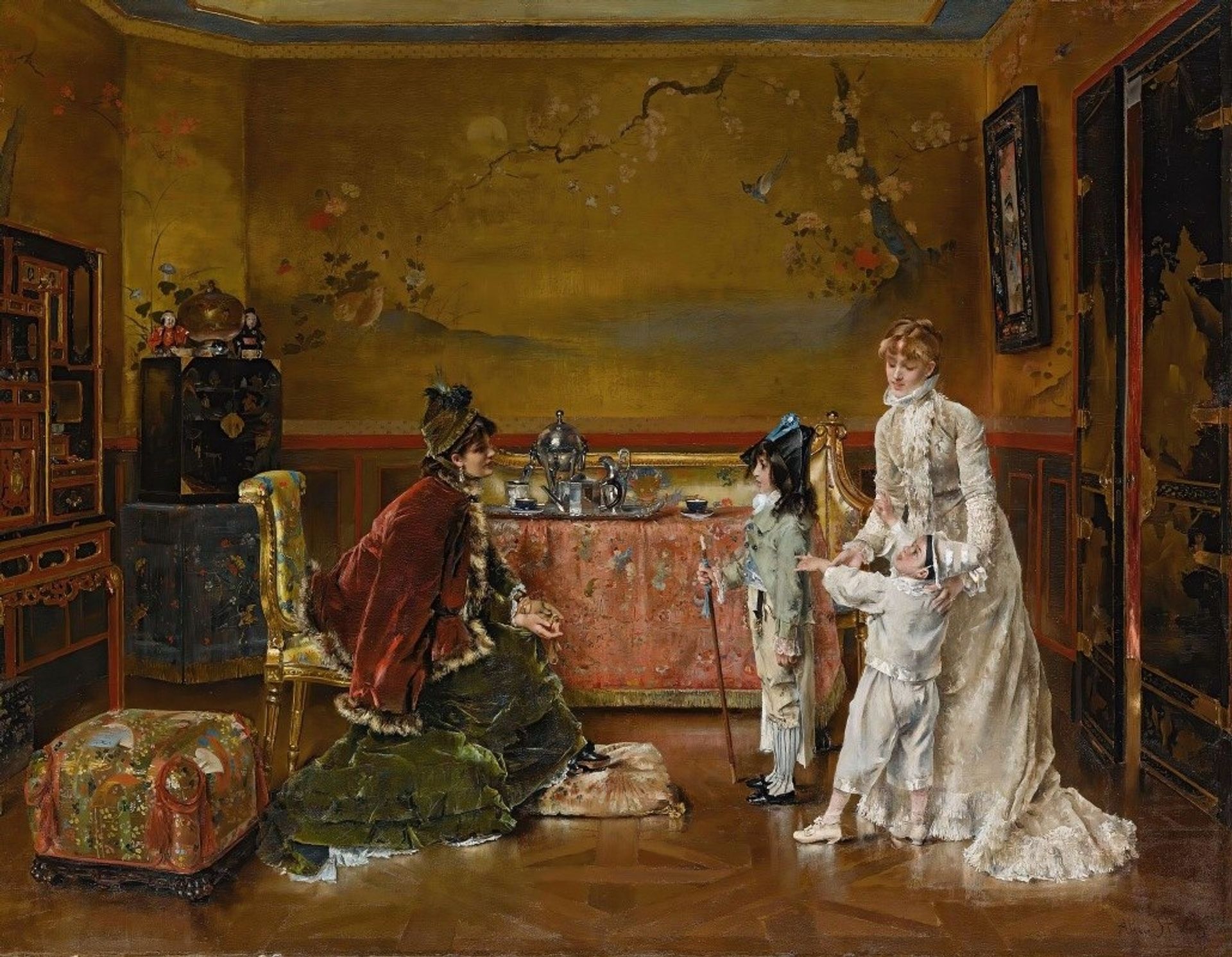 Ready for the fancy dress ball by Alfred Stevens
