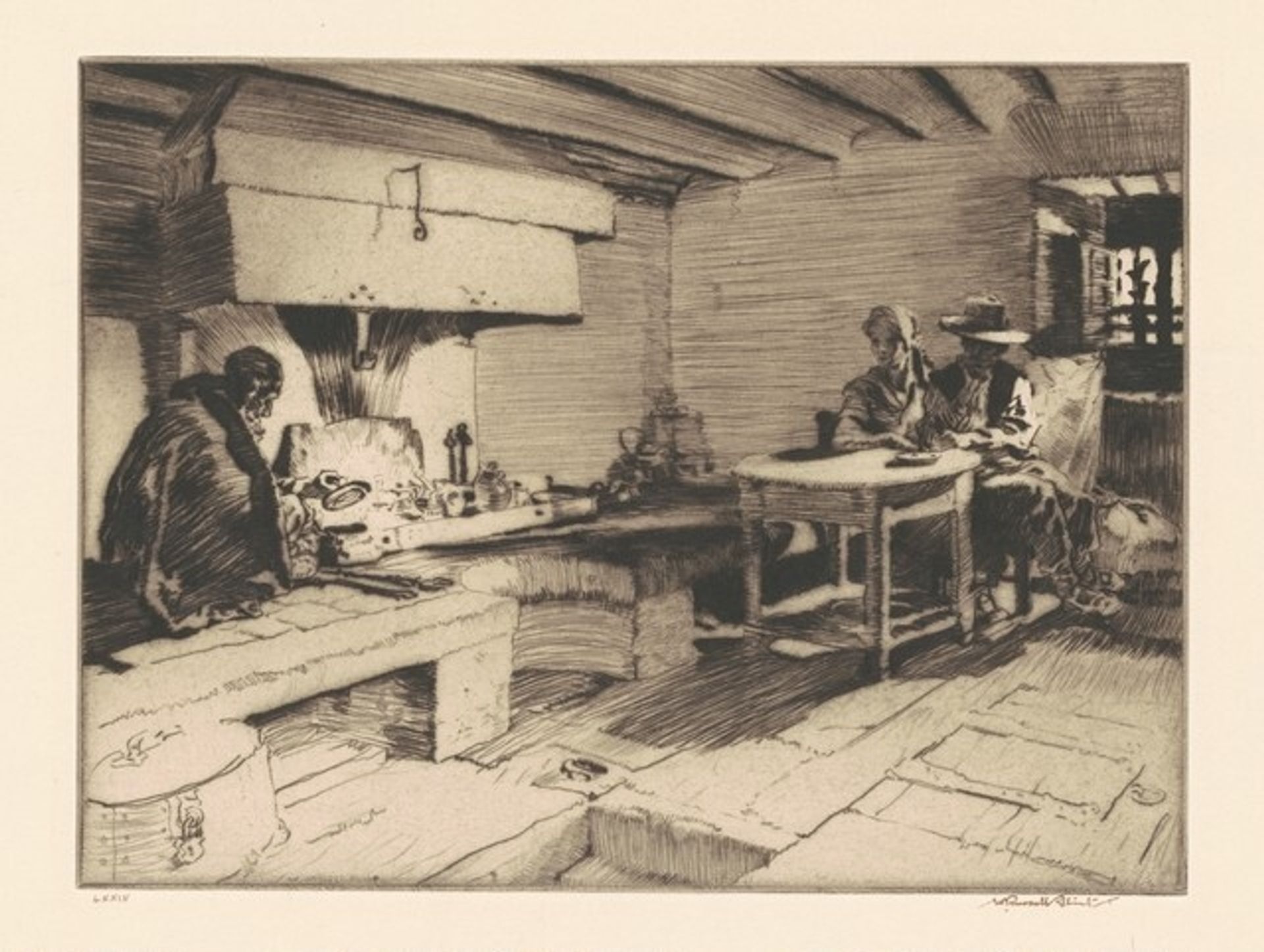The Posada Kitchen, Pancorbo by W. Russell Flint