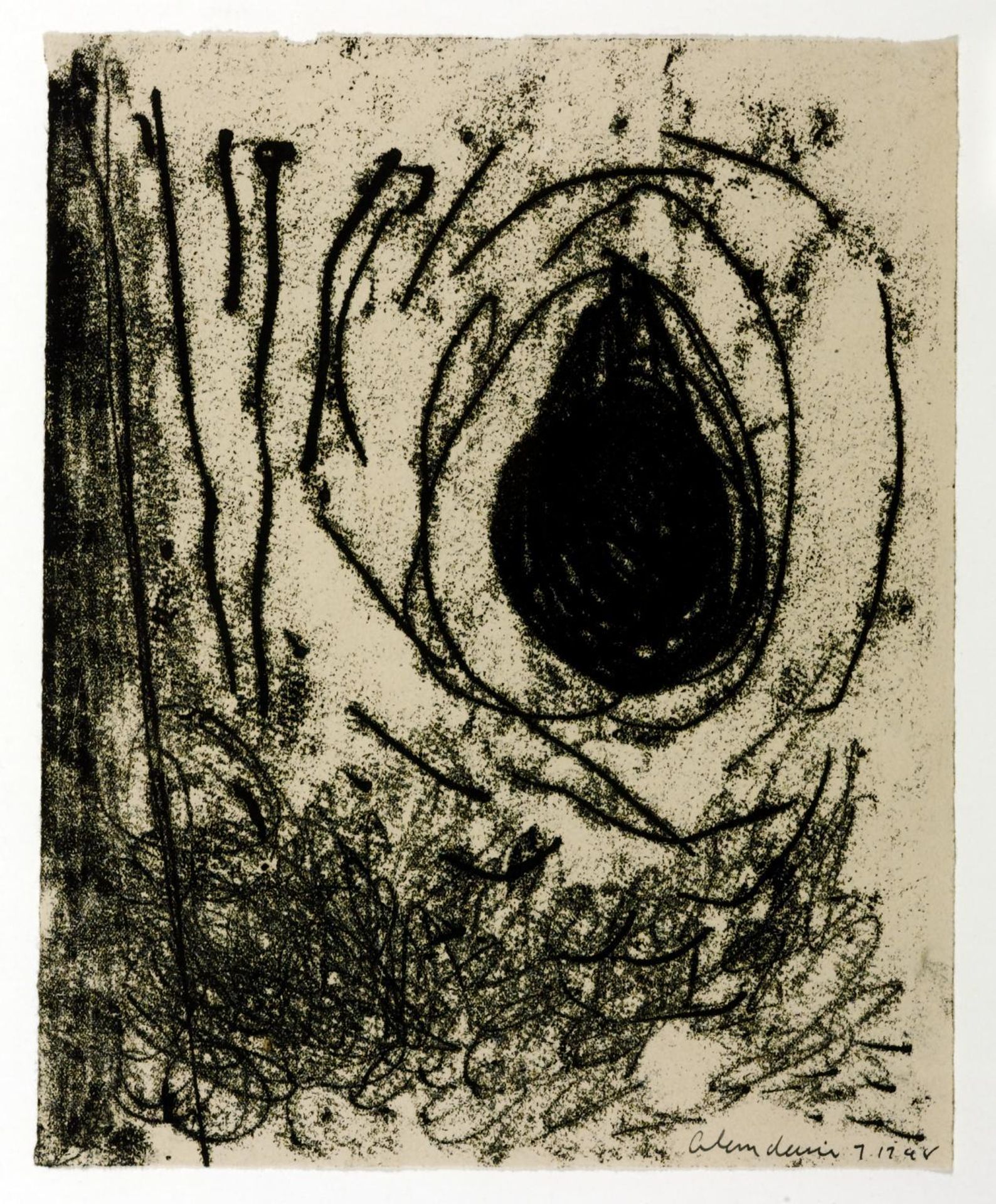 Interested Sperm Around an Egg by  Alan Davie