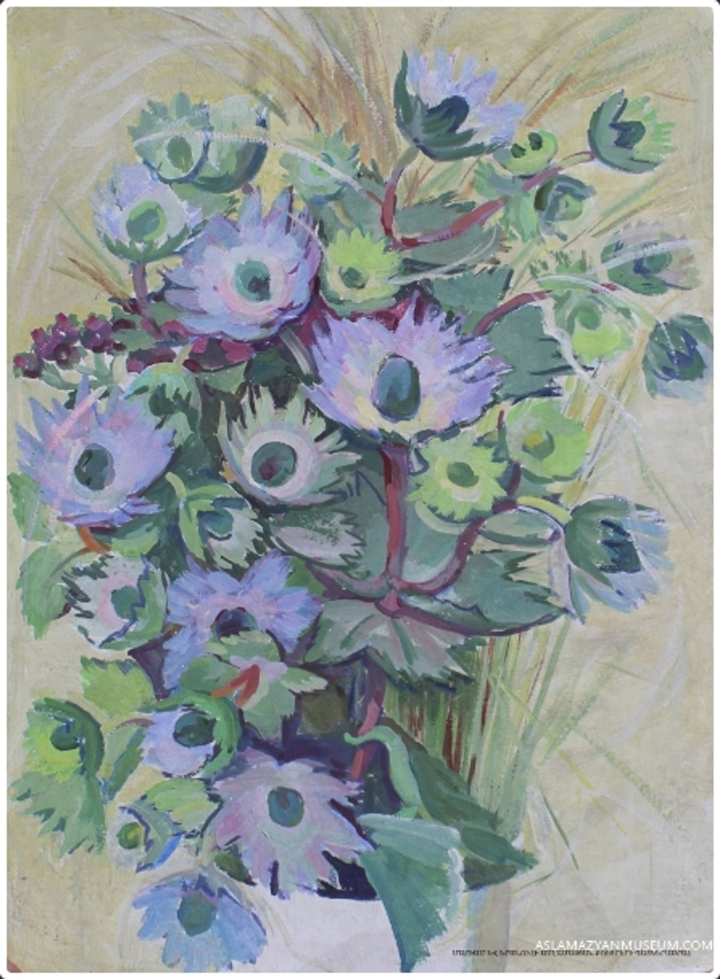Grey-blue thistle by Mariam Aslamazian