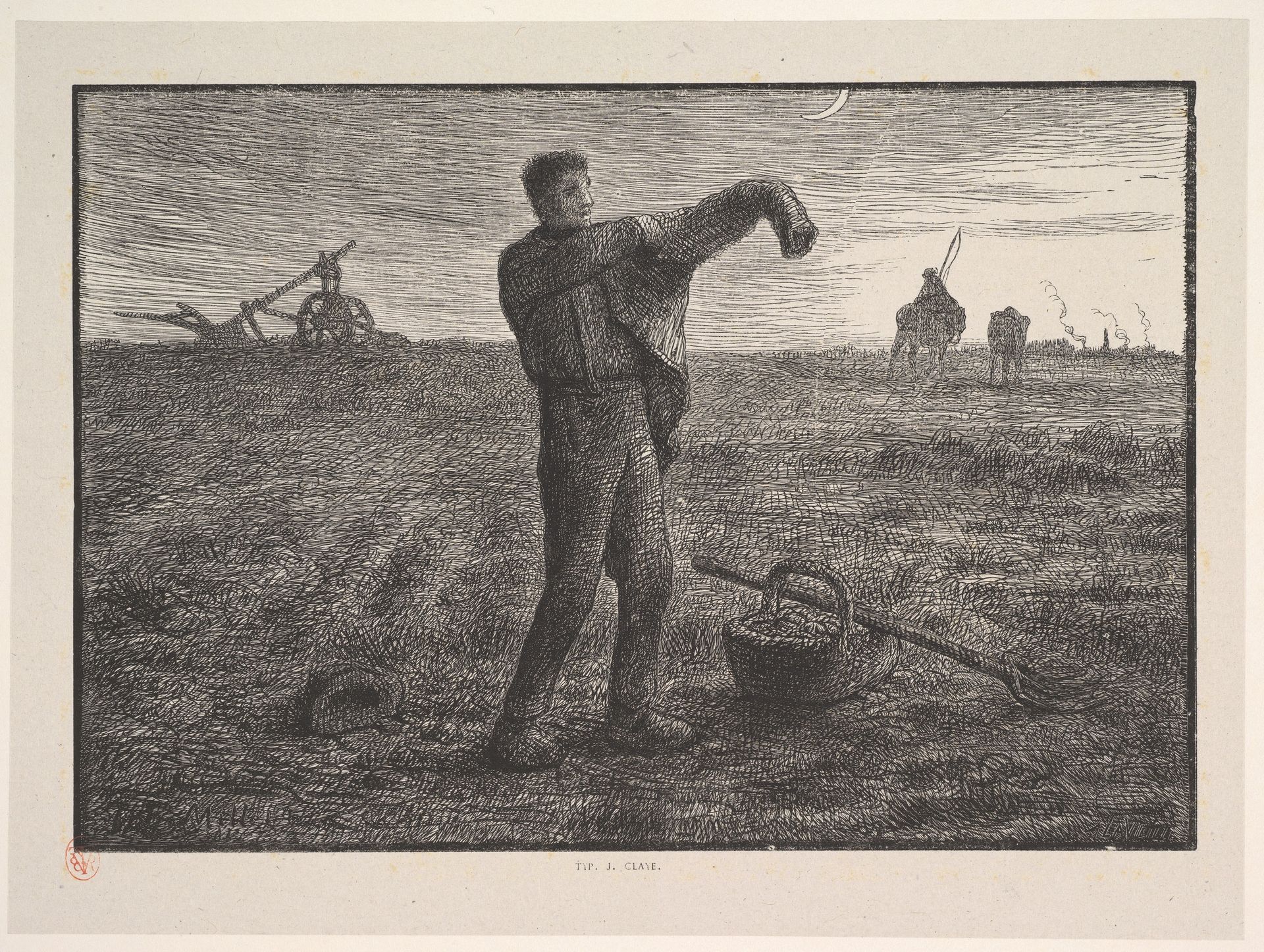 Evening, from the series, "Four Times of the Day" by Jean-François Millet