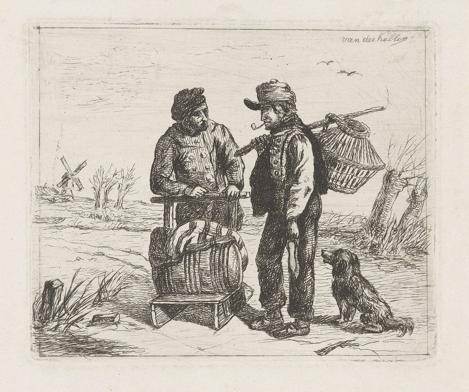 Wintergezicht by David van der (1804-1879) Kellen