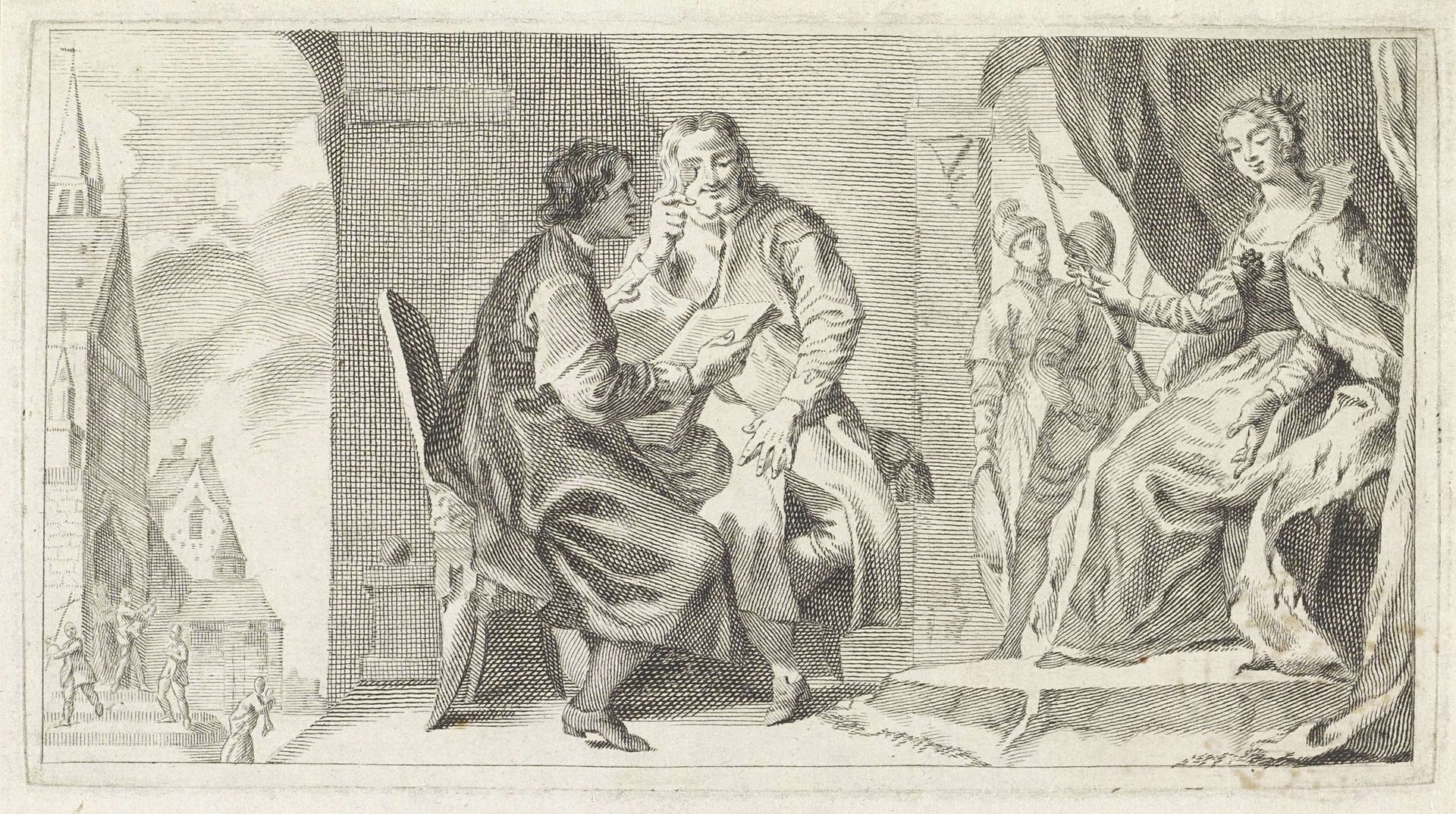 Vrouw op troon wordt voorgelezen by Giovanni Cattini