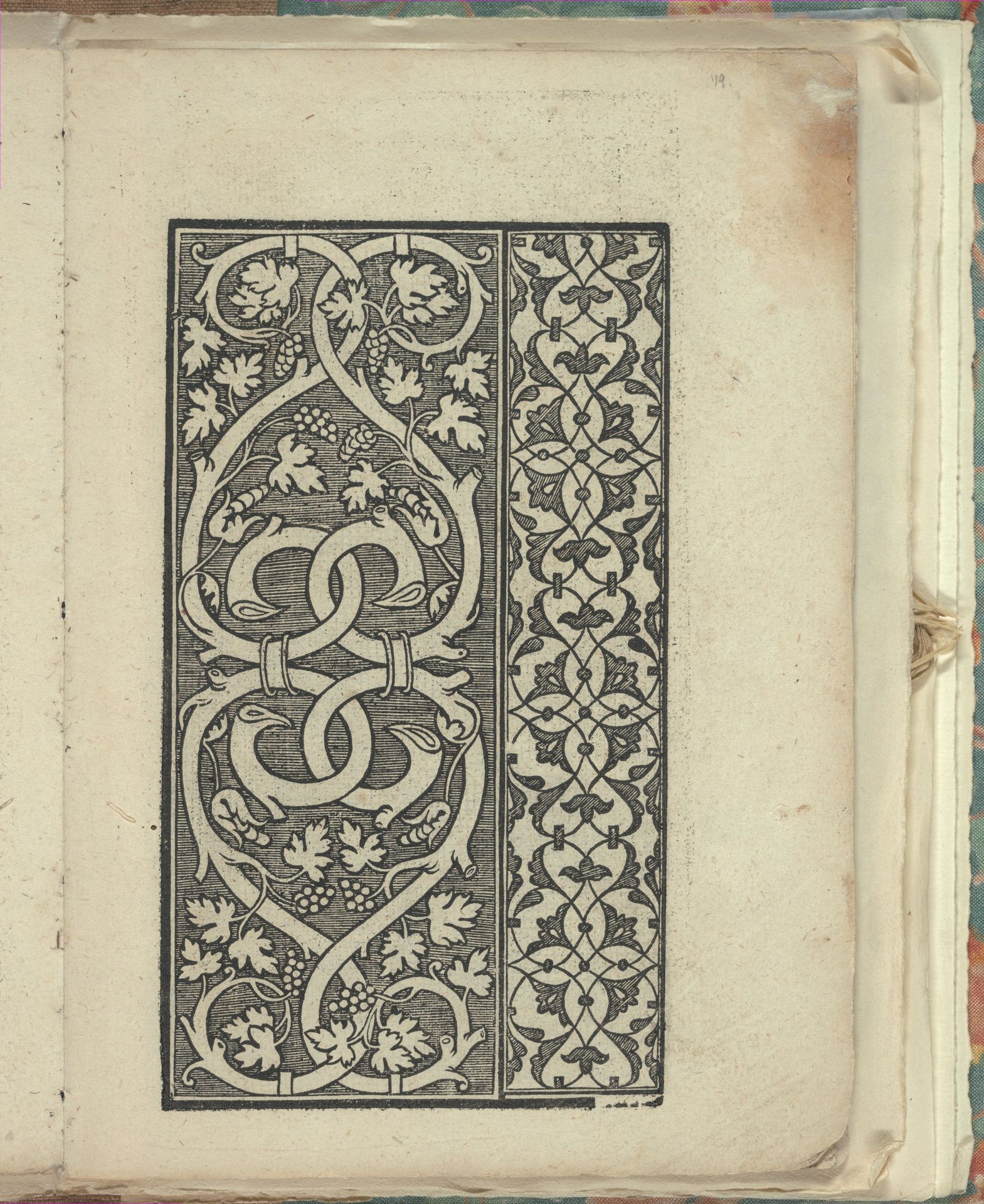 Opera Nova Universali intitulata Corona di racammi, page 19 (recto) by Giovanni Andrea Vavassore