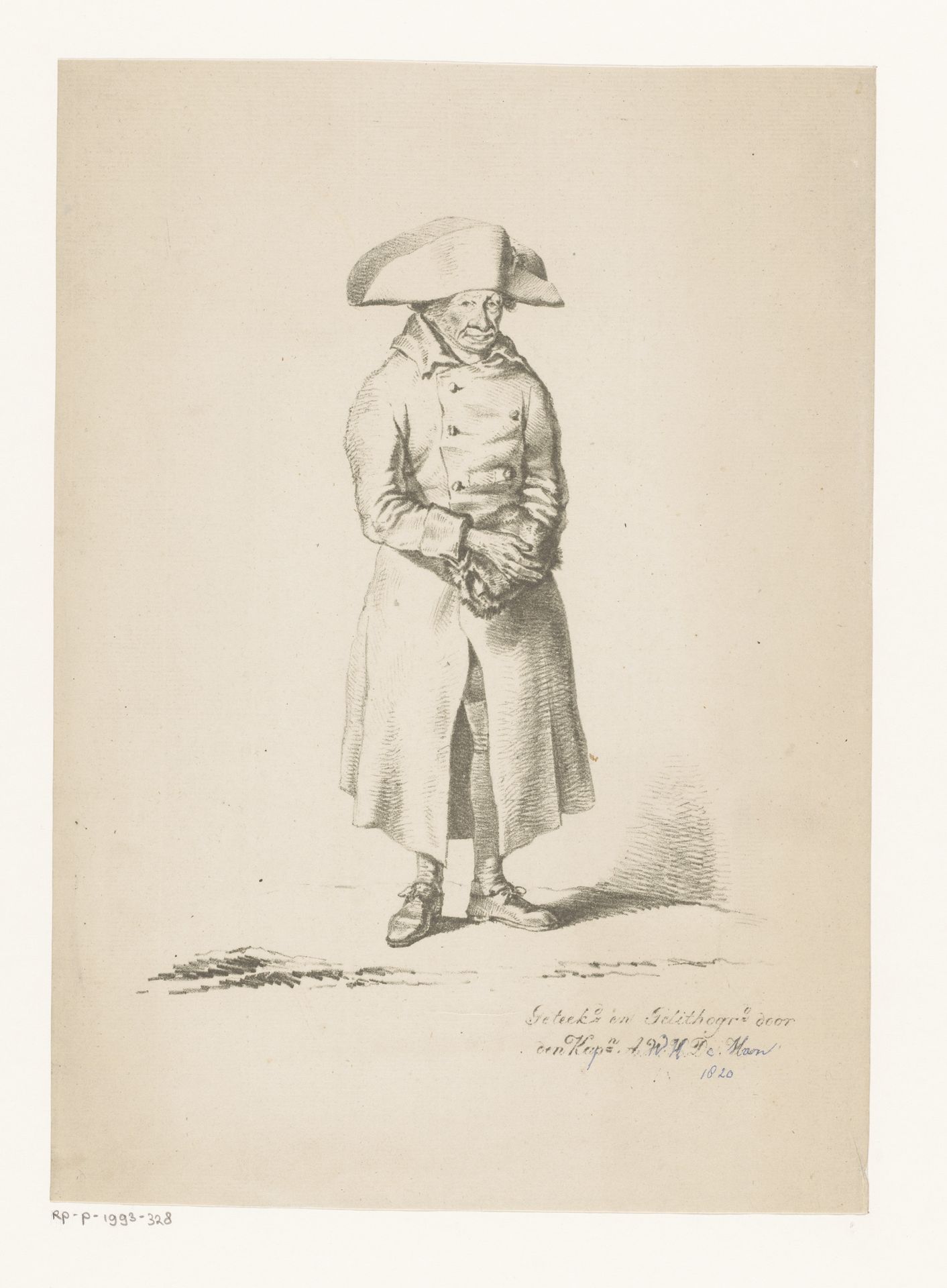 Portret van Aron-Eliazer Cohen, bijgenaamd Aron Dantzig by Anthonie Willem Hendrik Nolthenius de Man