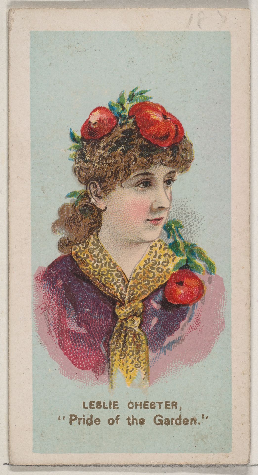 Leslie Chester as "Pride of the Garden," from the series Fancy Dress Ball Costumes (N73) for Duke brand cigarettes by Knapp & Company