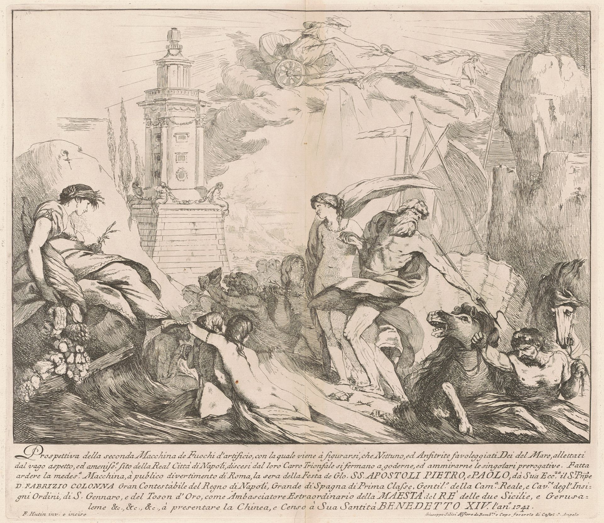 The Seconda Macchina for the Chinea of 1741: Neptune and Amphitrite by François Hutin